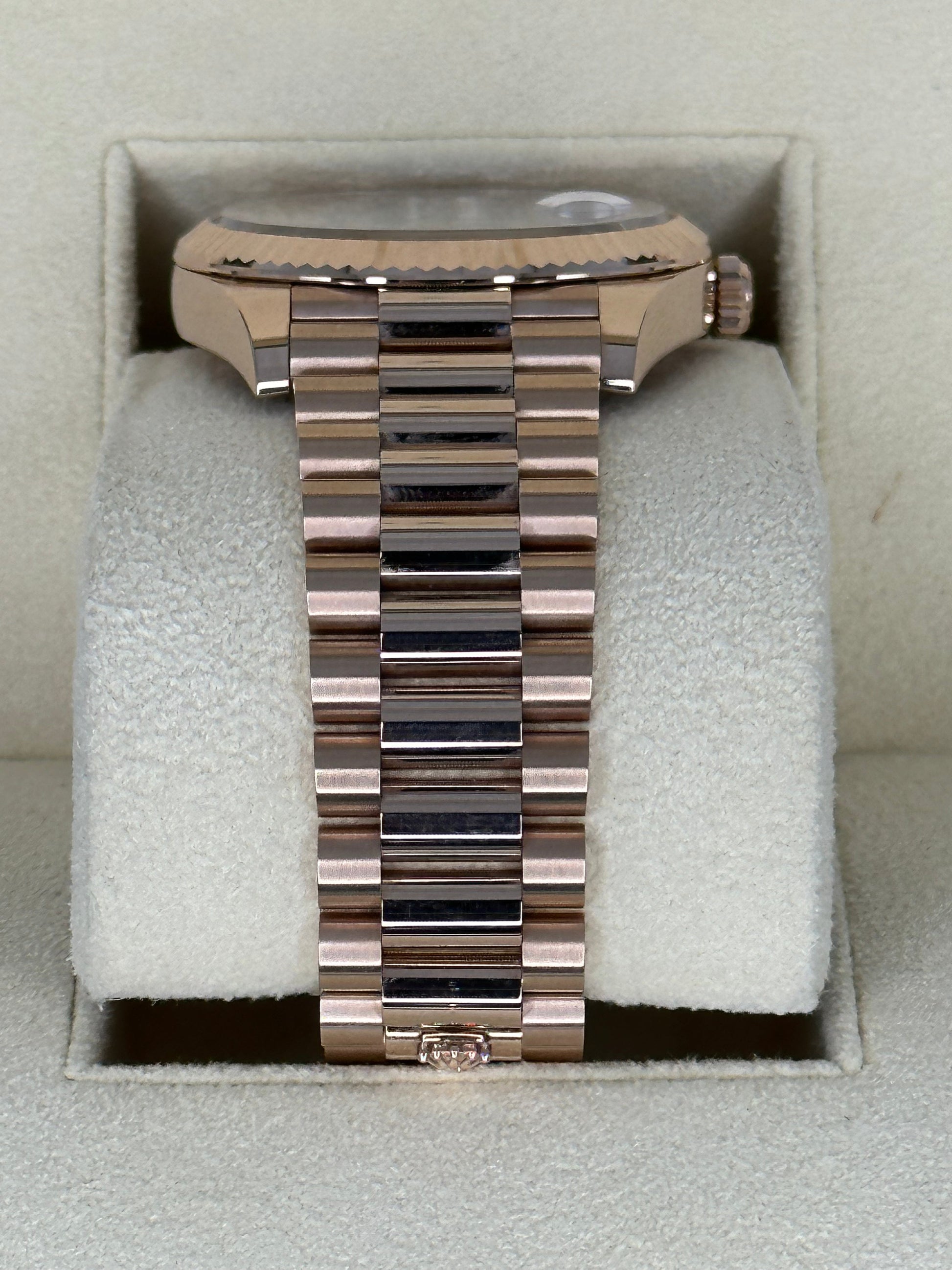 2022 Rolex Day-Date 40mm 228235 Presidential Rose Gold Olive Dial - MyWatchLLC