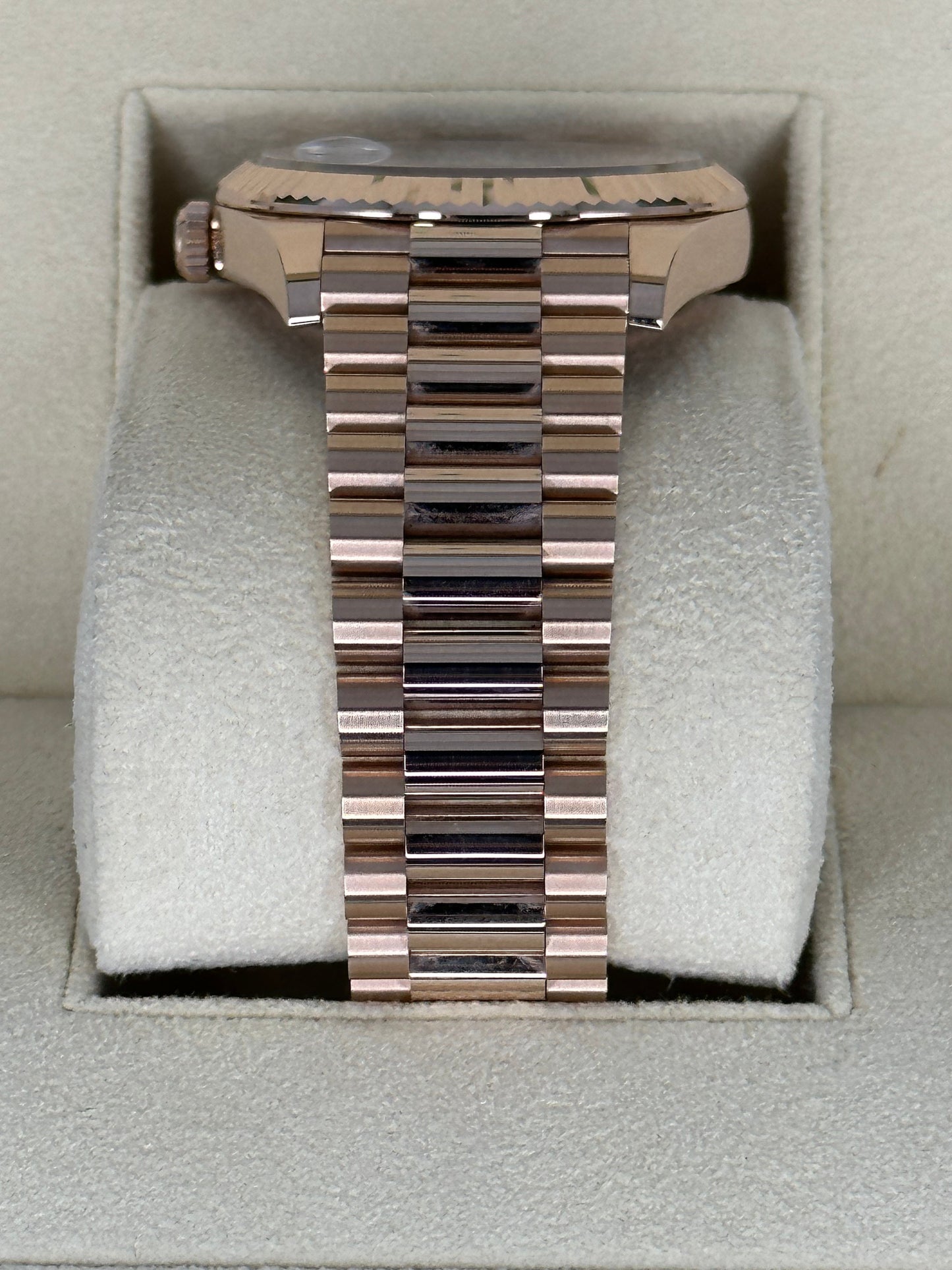 2022 Rolex Day-Date 40mm 228235 Presidential Rose Gold Olive Dial - MyWatchLLC