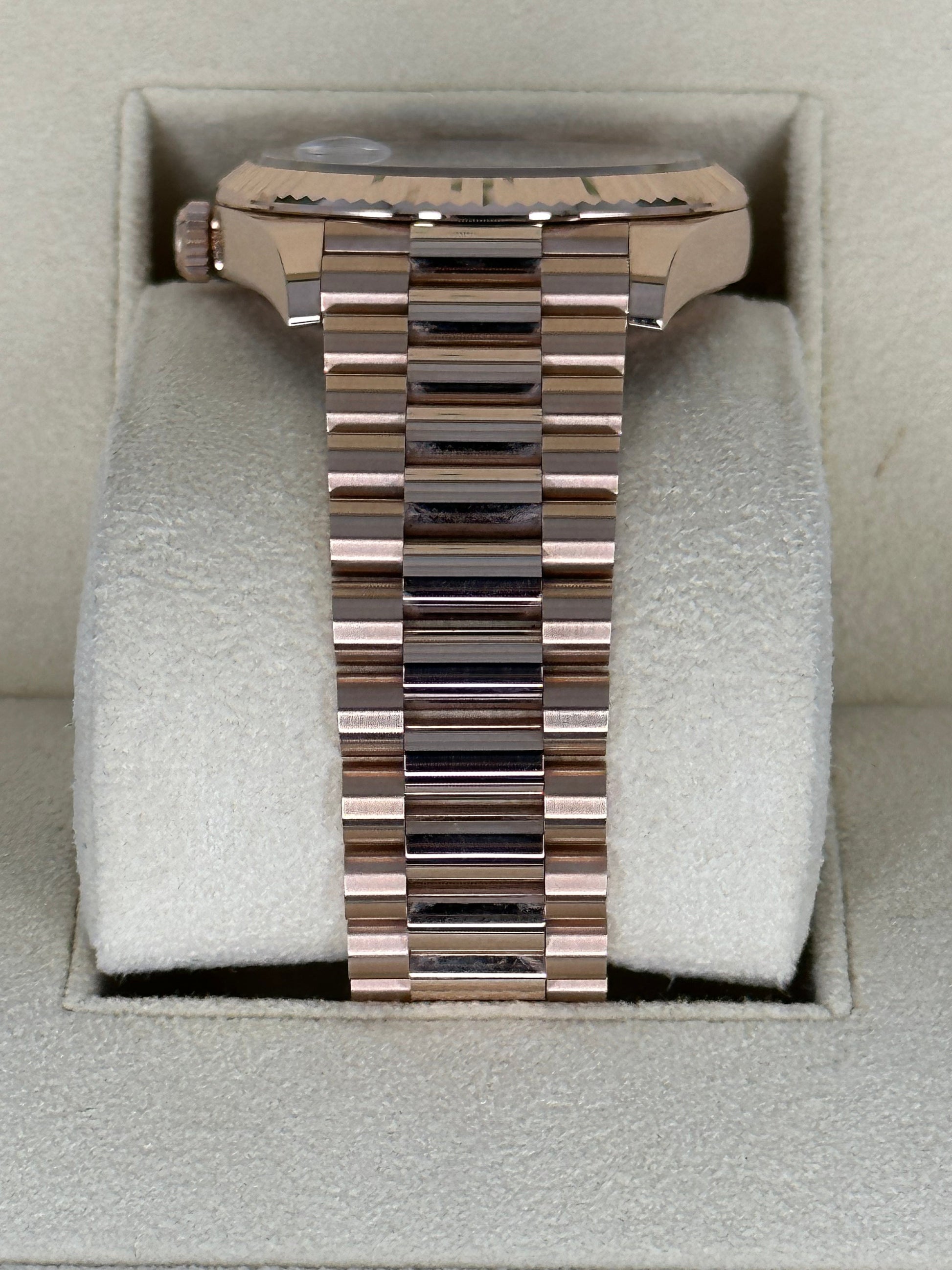 2022 Rolex Day-Date 40mm 228235 Presidential Rose Gold Olive Dial - MyWatchLLC