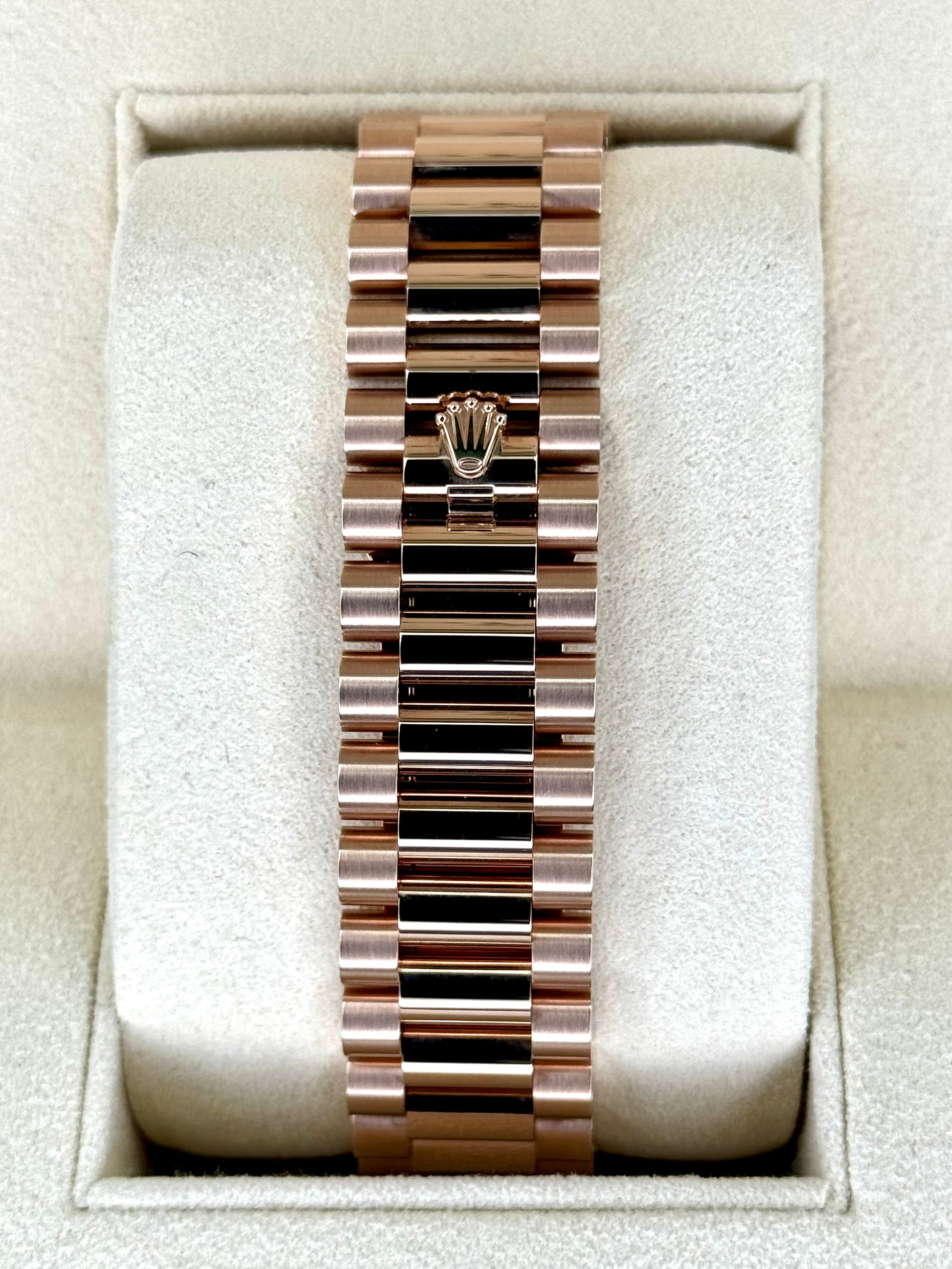 NEW 2021 Rolex Day-Date 40mm 228235 Rose Gold Sundust Dial - MyWatchLLC