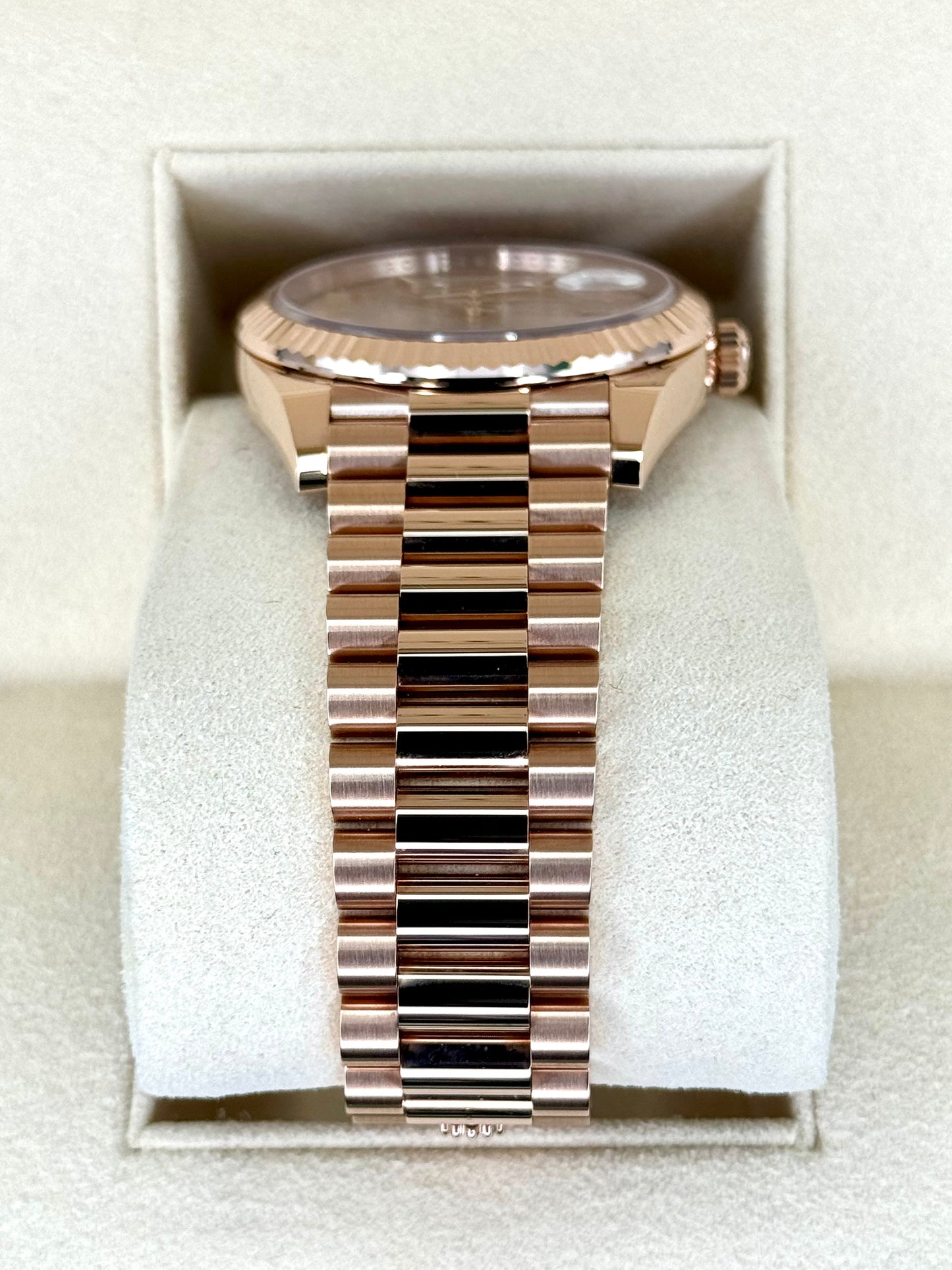 NEW 2021 Rolex Day-Date 40mm 228235 Rose Gold Sundust Dial - MyWatchLLC