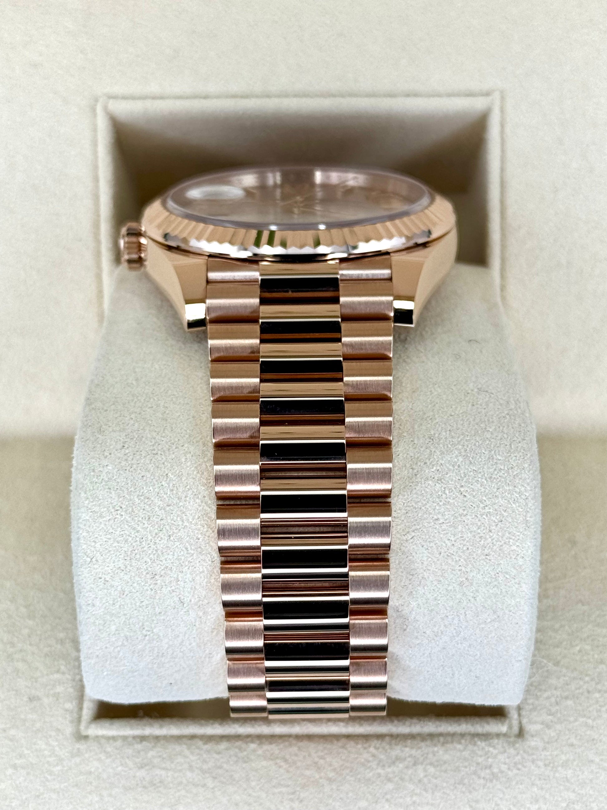 NEW 2021 Rolex Day-Date 40mm 228235 Rose Gold Sundust Dial - MyWatchLLC