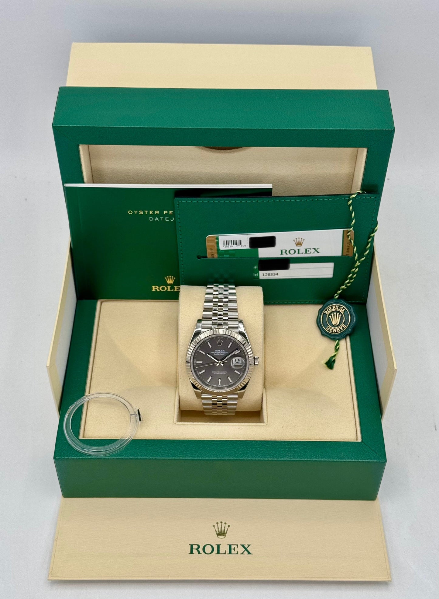 2017 Rolex Datejust 41mm 126334 Stainless Steel Jubilee Rhodium Dial - MyWatchLLC