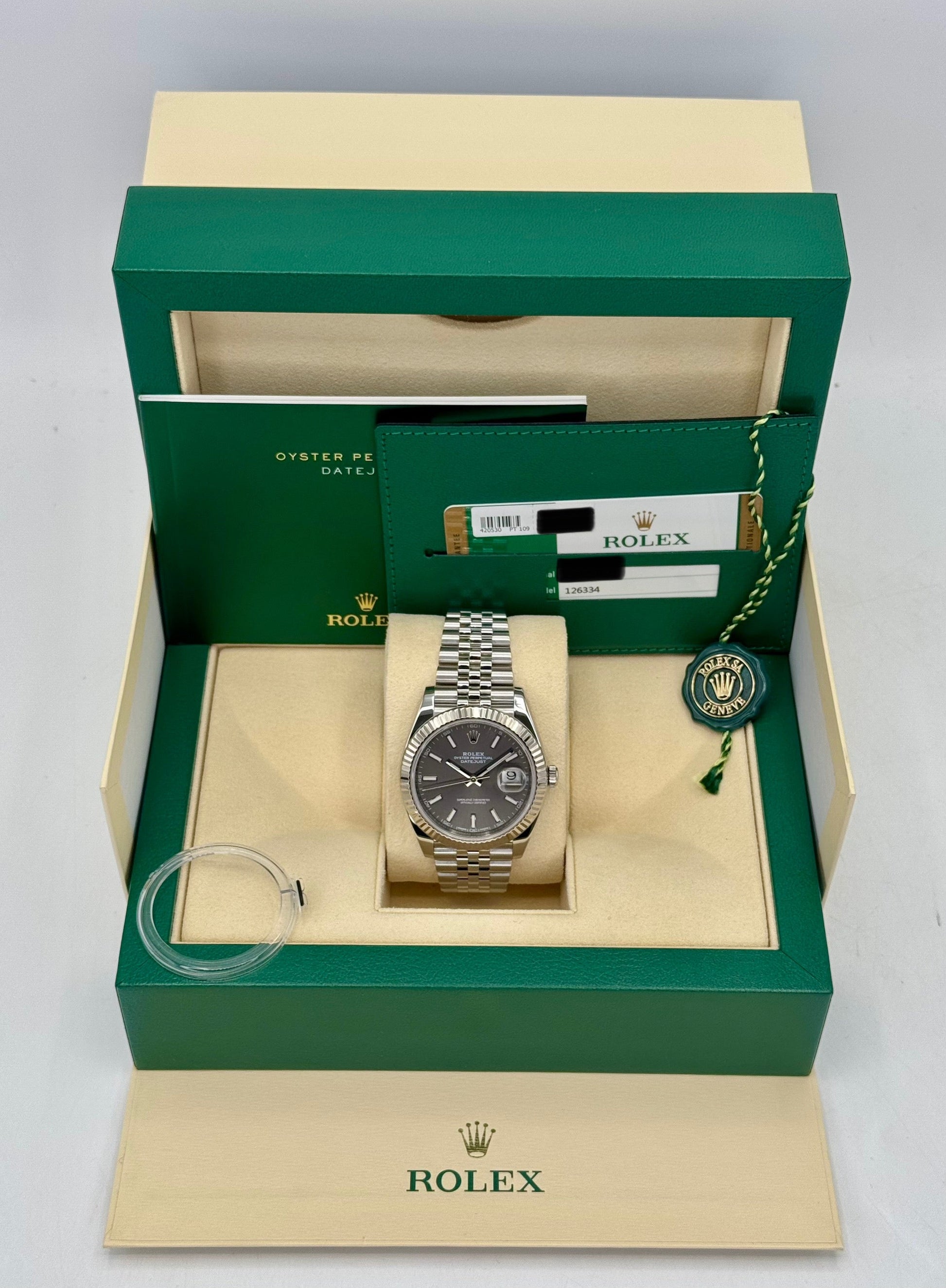 2017 Rolex Datejust 41mm 126334 Stainless Steel Jubilee Rhodium Dial - MyWatchLLC