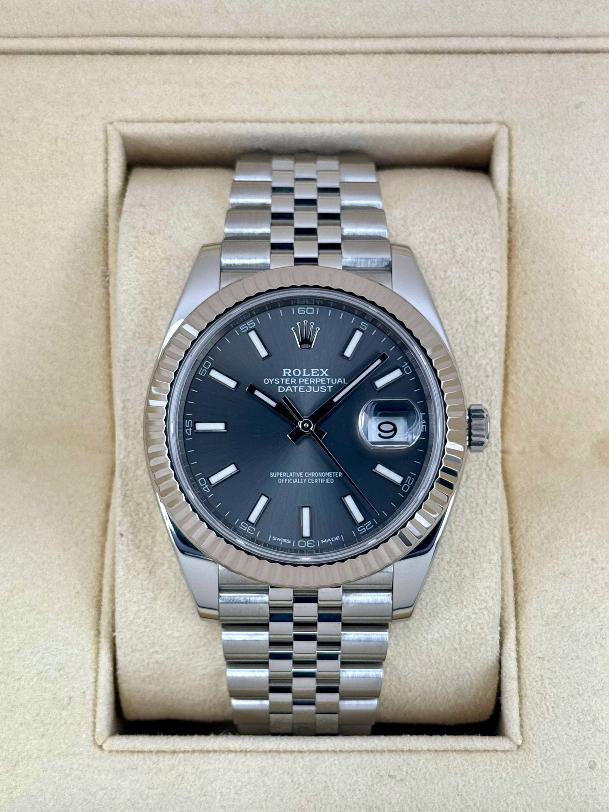 2017 Rolex Datejust 41mm 126334 Stainless Steel Jubilee Rhodium Dial - MyWatchLLC