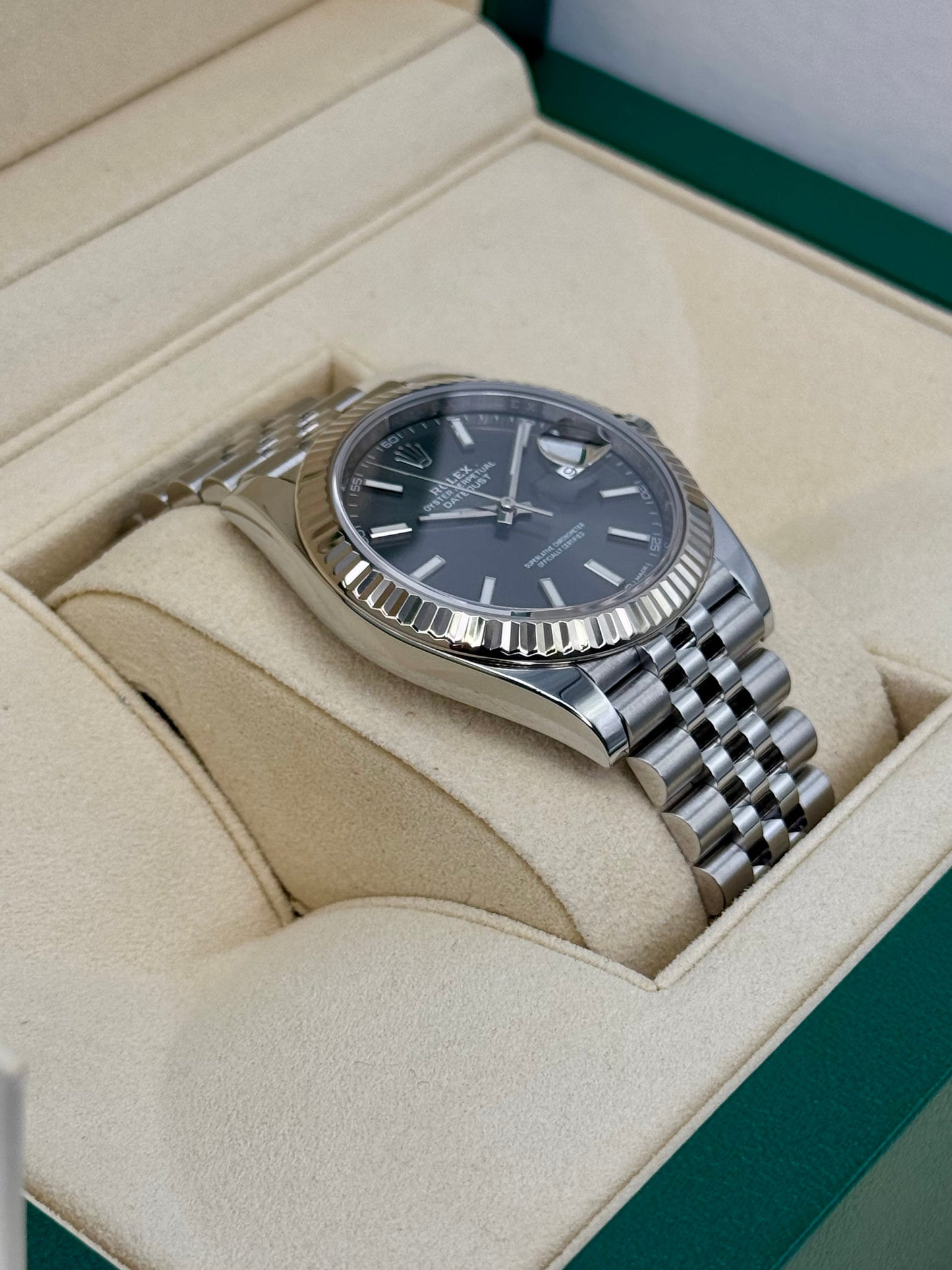 2017 Rolex Datejust 41mm 126334 Stainless Steel Jubilee Rhodium Dial - MyWatchLLC