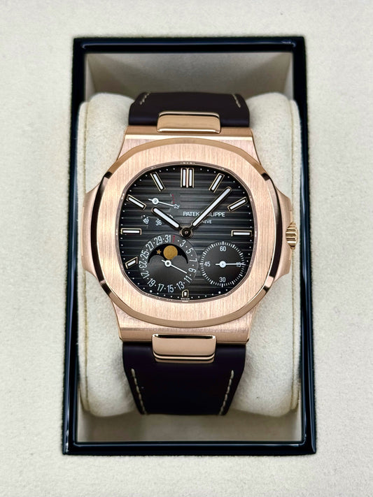 2019 Patek Philippe Nautilus 40mm 5712R  Rose Gold Brown Dial - MyWatchLLC