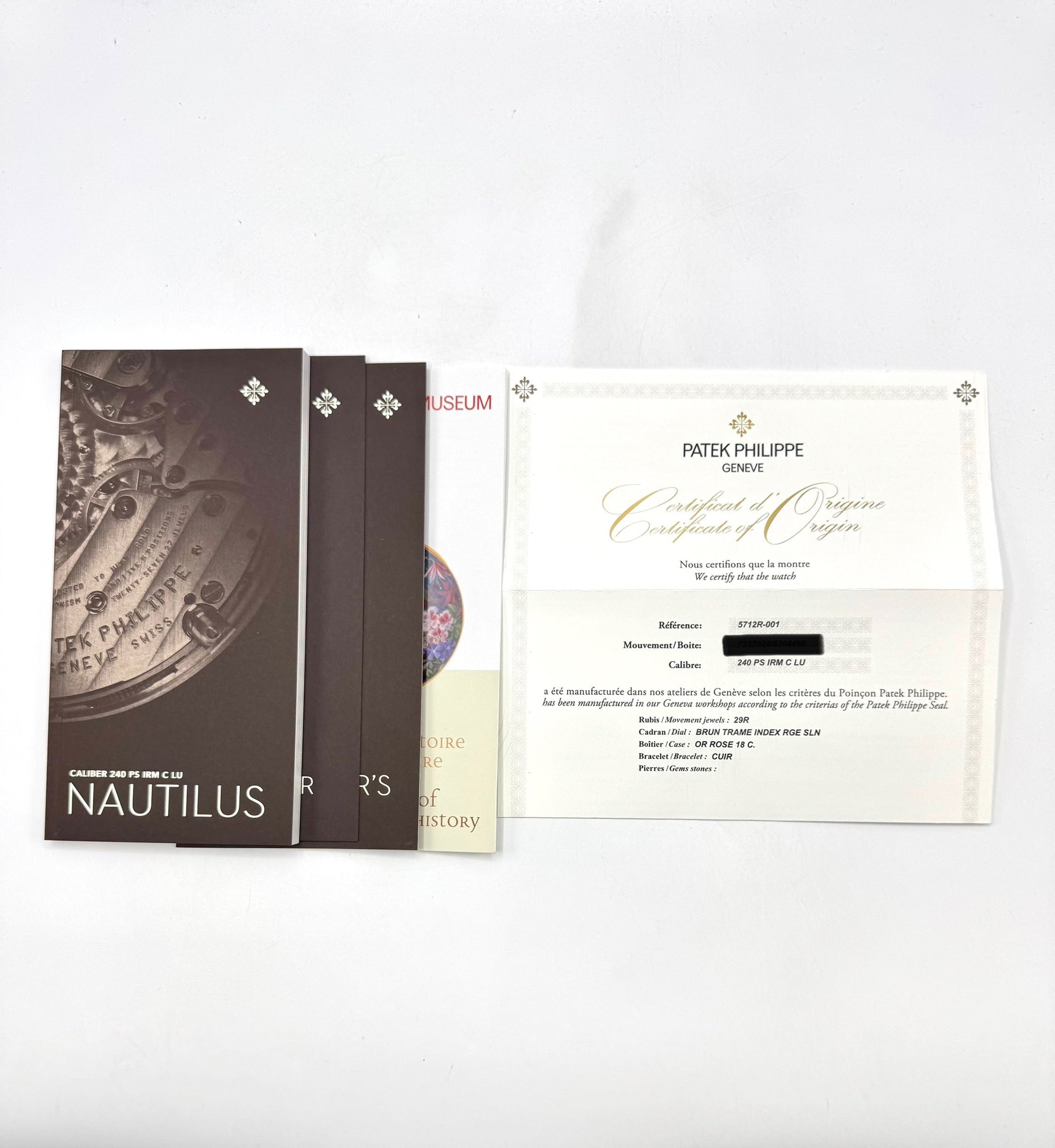 2019 Patek Philippe Nautilus 40mm 5712R  Rose Gold Brown Dial - MyWatchLLC