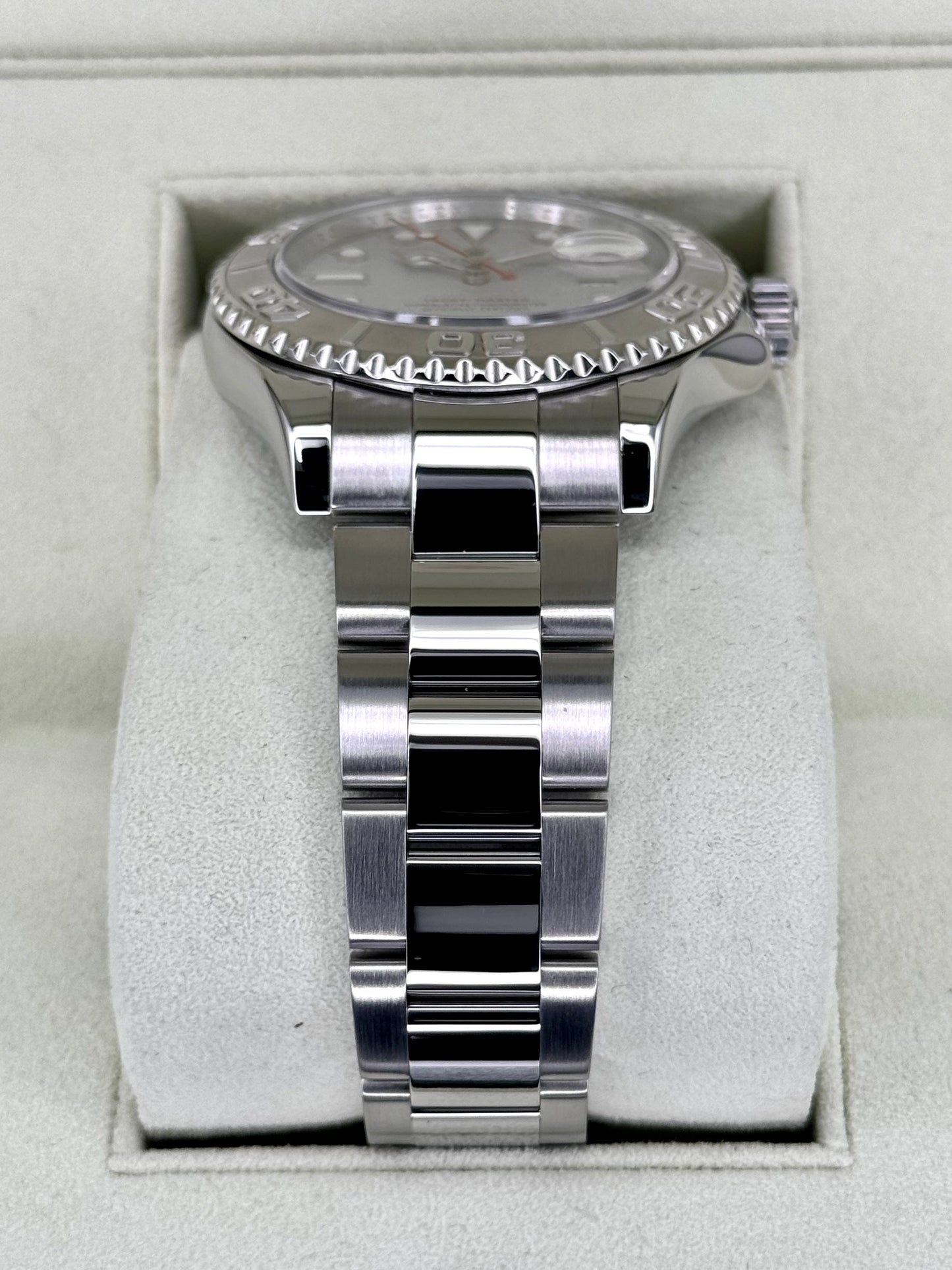2014 Rolex Yacht-Master 40mm 16622 Platinum Bezel Silver Dial - MyWatchLLC