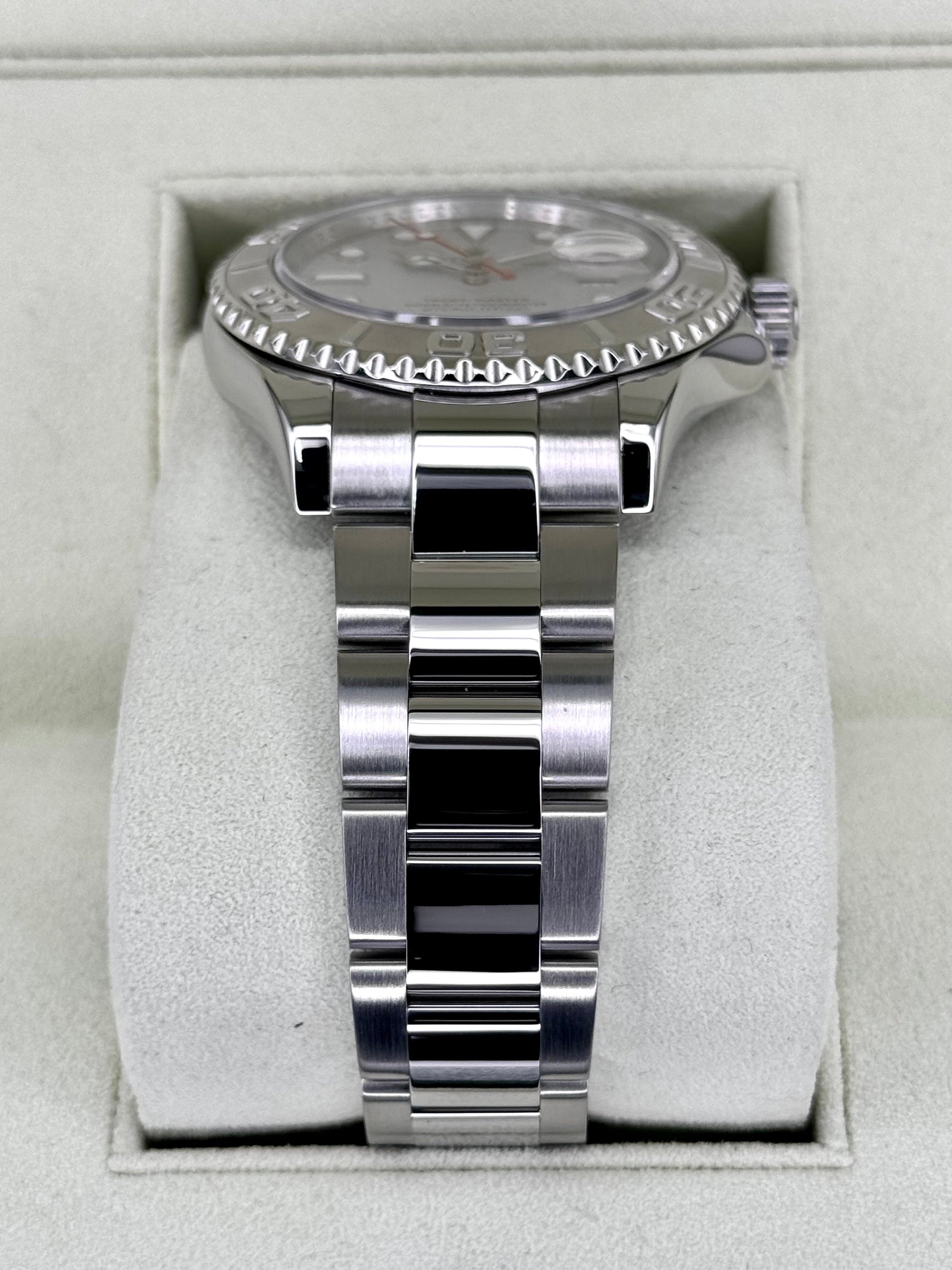 2014 Rolex Yacht-Master 40mm 16622 Platinum Bezel Silver Dial - MyWatchLLC