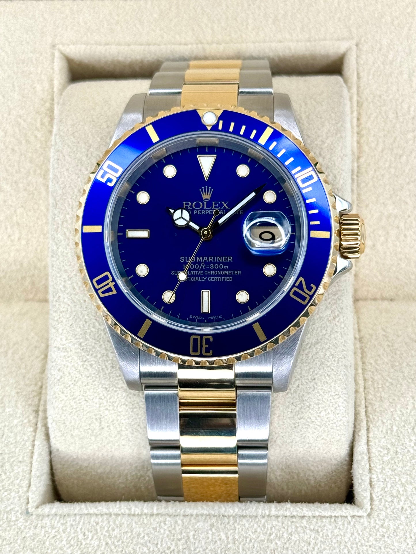 2003 Rolex Submariner Date 40mm 16613 Two-Tone Blue Dial - MyWatchLLC