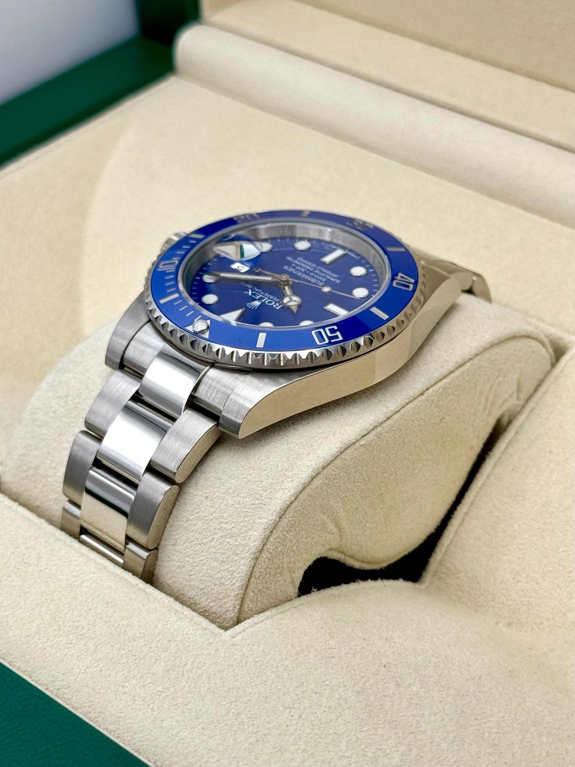 2018 Rolex Submariner "Smurf" 40mm 116619LB White Gold Blue Dial - MyWatchLLC