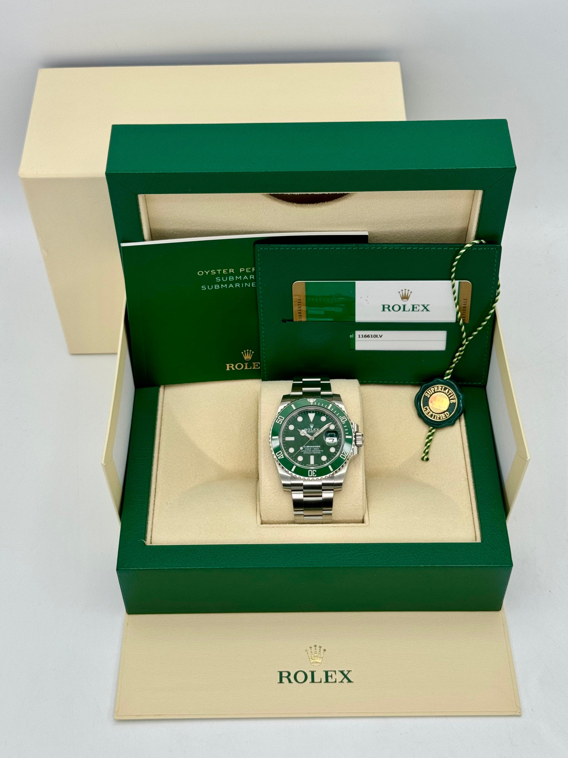 2018 Rolex Submariner “Hulkâ€?40mm 116610LV Green Dial - MyWatchLLC
