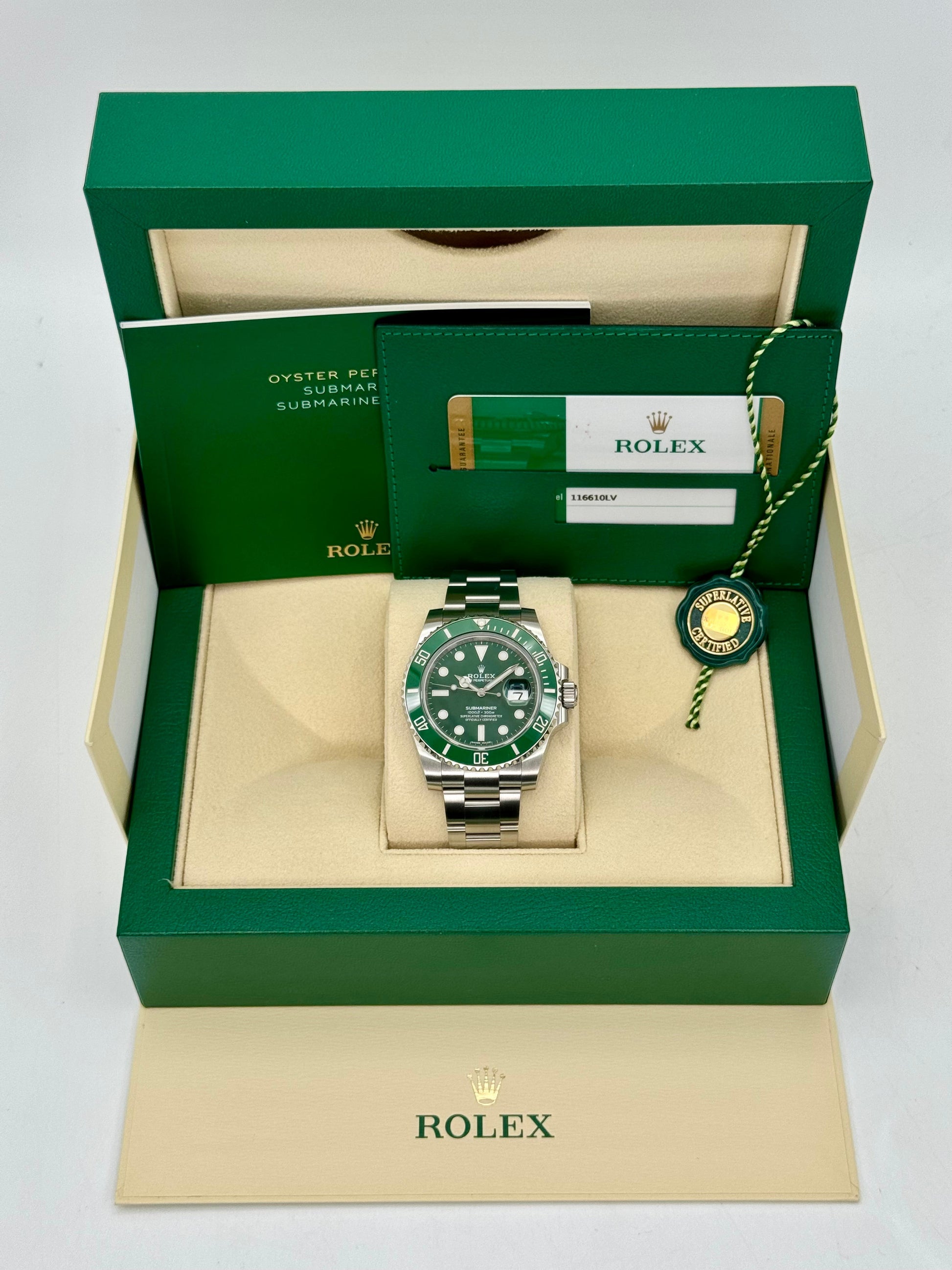 2018 Rolex Submariner “Hulkâ€?40mm 116610LV Green Dial - MyWatchLLC