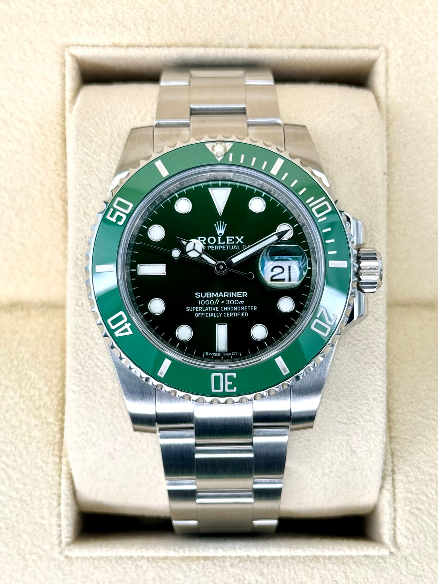 2017 Rolex Submariner "Hulk" 40mm 116610LV Green Dial - MyWatchLLC