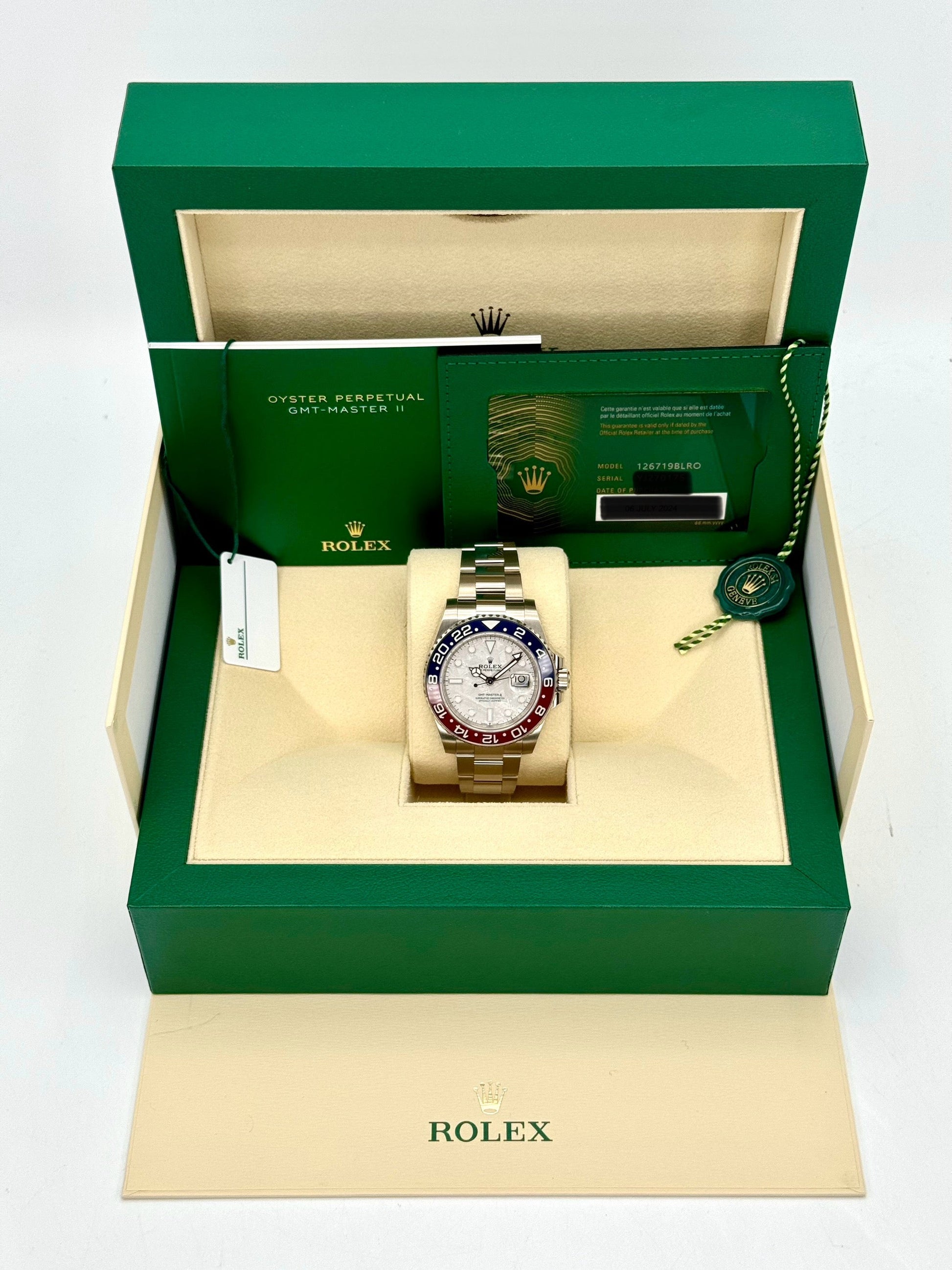 NEW 2024 Rolex GMT-Master II "Pepsi" 40mm 126719BLRO Meteorite Dial - MyWatchLLC