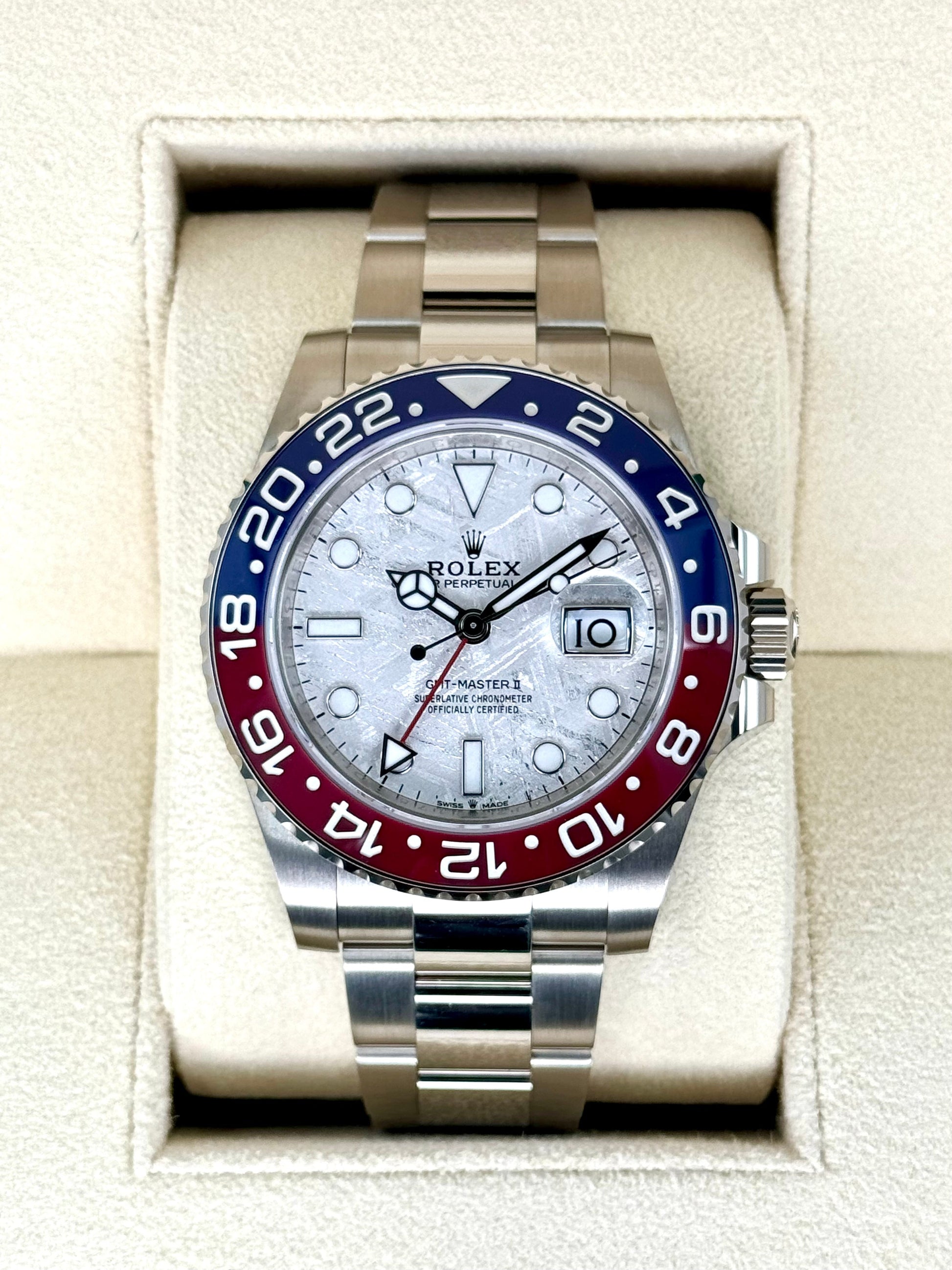 NEW 2024 Rolex GMT-Master II "Pepsi" 40mm 126719BLRO Meteorite Dial - MyWatchLLC