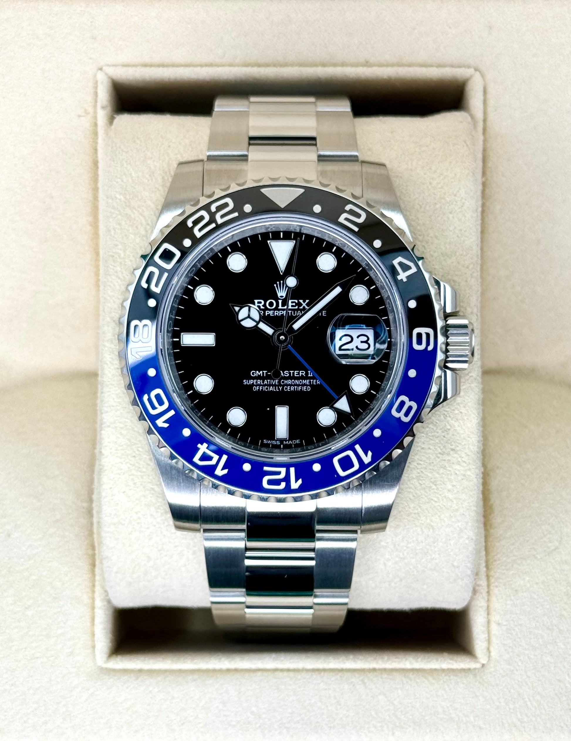 2018 Rolex GMT-Master II "Batman" 40mm 116710BLNR Oyster - MyWatchLLC
