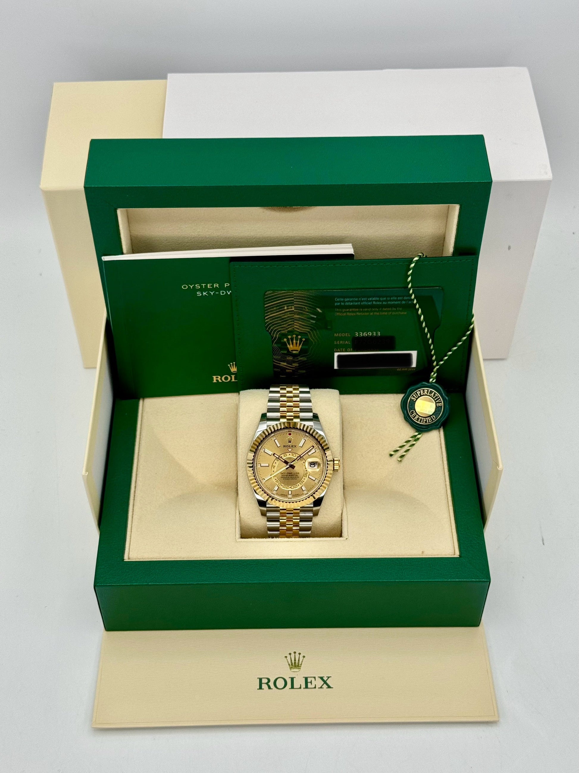 NEW 2024 Rolex Sky-Dweller 42mm 336933 Jubilee Champagne Dial - MyWatchLLC