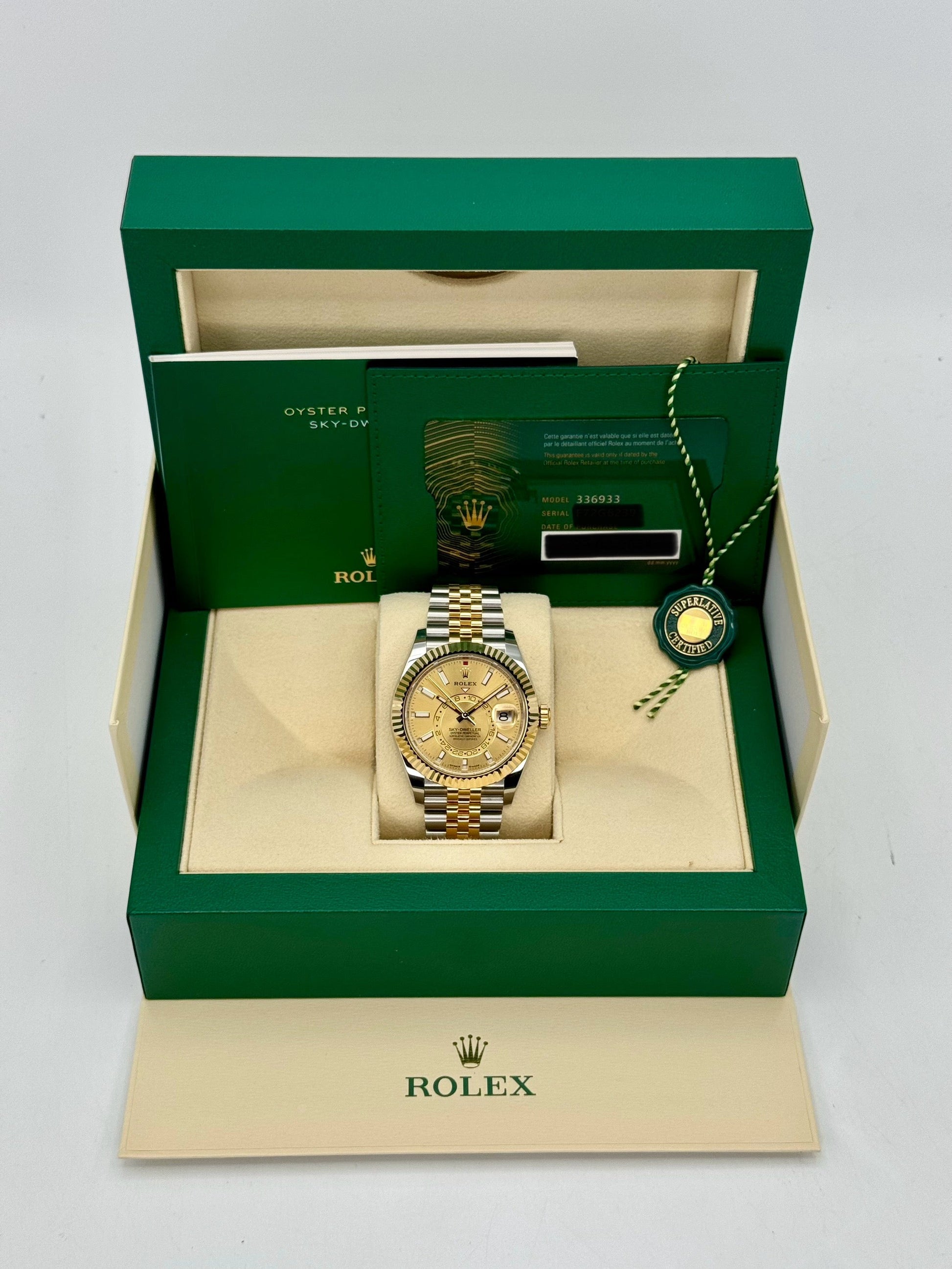 NEW 2024 Rolex Sky-Dweller 42mm 336933 Jubilee Champagne Dial - MyWatchLLC
