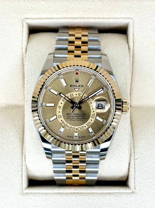 NEW 2024 Rolex Sky-Dweller 42mm 336933 Jubilee Champagne Dial - MyWatchLLC