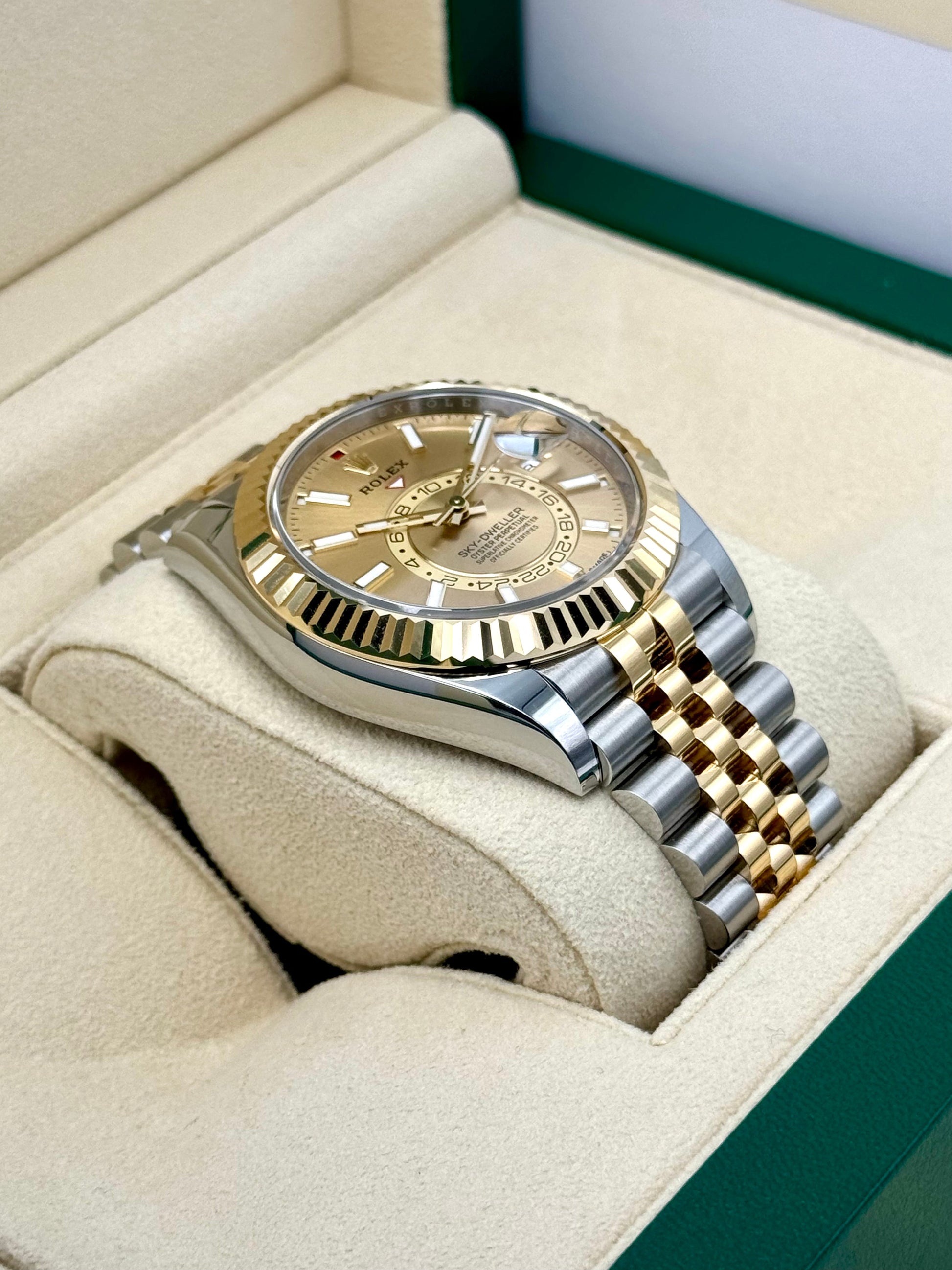 NEW 2024 Rolex Sky-Dweller 42mm 336933 Jubilee Champagne Dial - MyWatchLLC