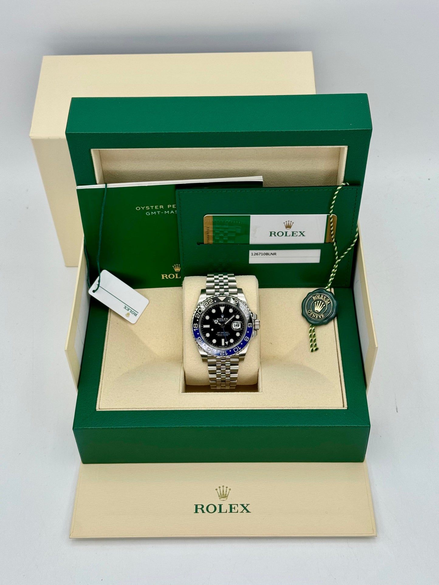 2019 Rolex GMT-Master II “Batgirlâ€?40mm 126710BLNR Jubilee Black Dial - MyWatchLLC