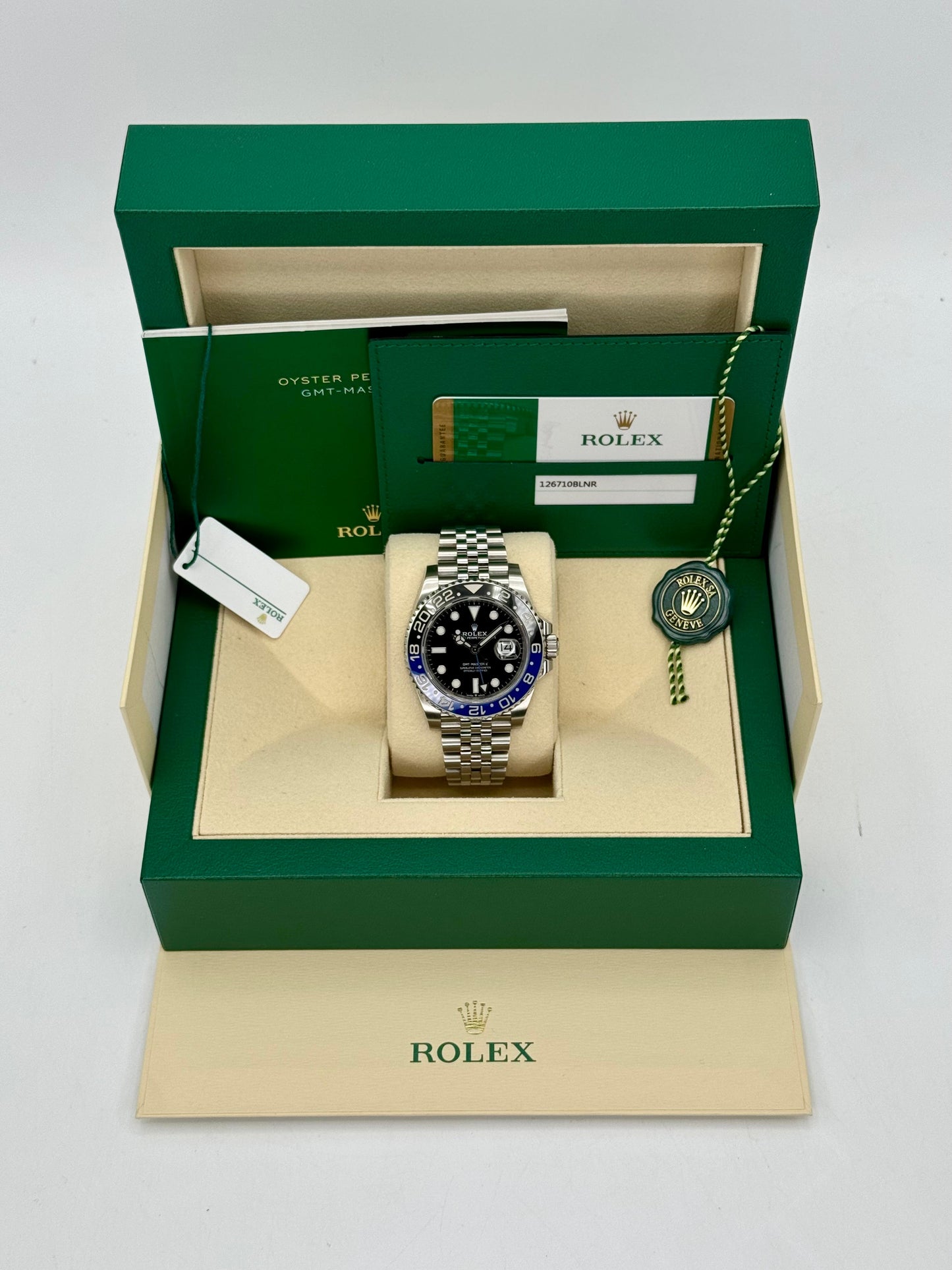 2019 Rolex GMT-Master II “Batgirlâ€?40mm 126710BLNR Jubilee Black Dial - MyWatchLLC