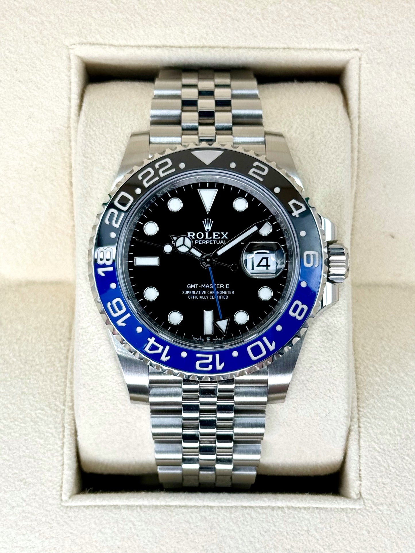 2019 Rolex GMT-Master II “Batgirlâ€?40mm 126710BLNR Jubilee Black Dial - MyWatchLLC