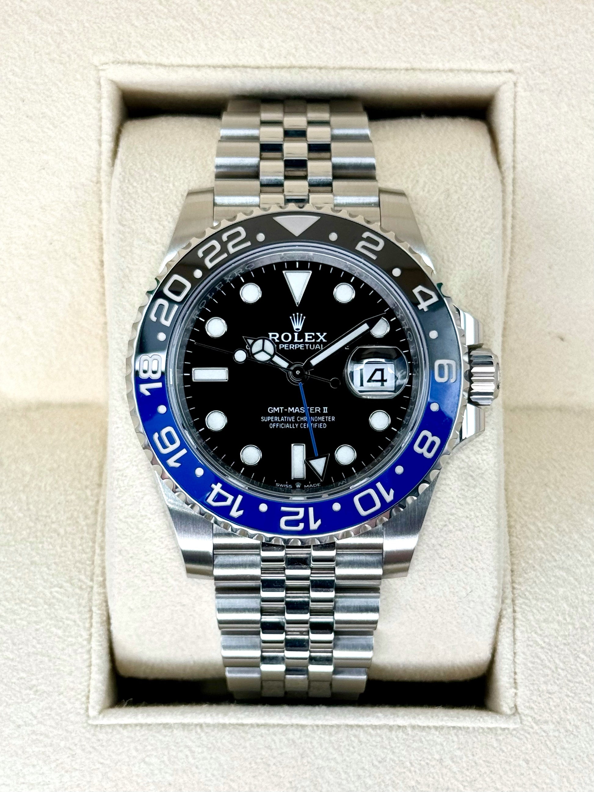 2019 Rolex GMT-Master II “Batgirlâ€?40mm 126710BLNR Jubilee Black Dial - MyWatchLLC