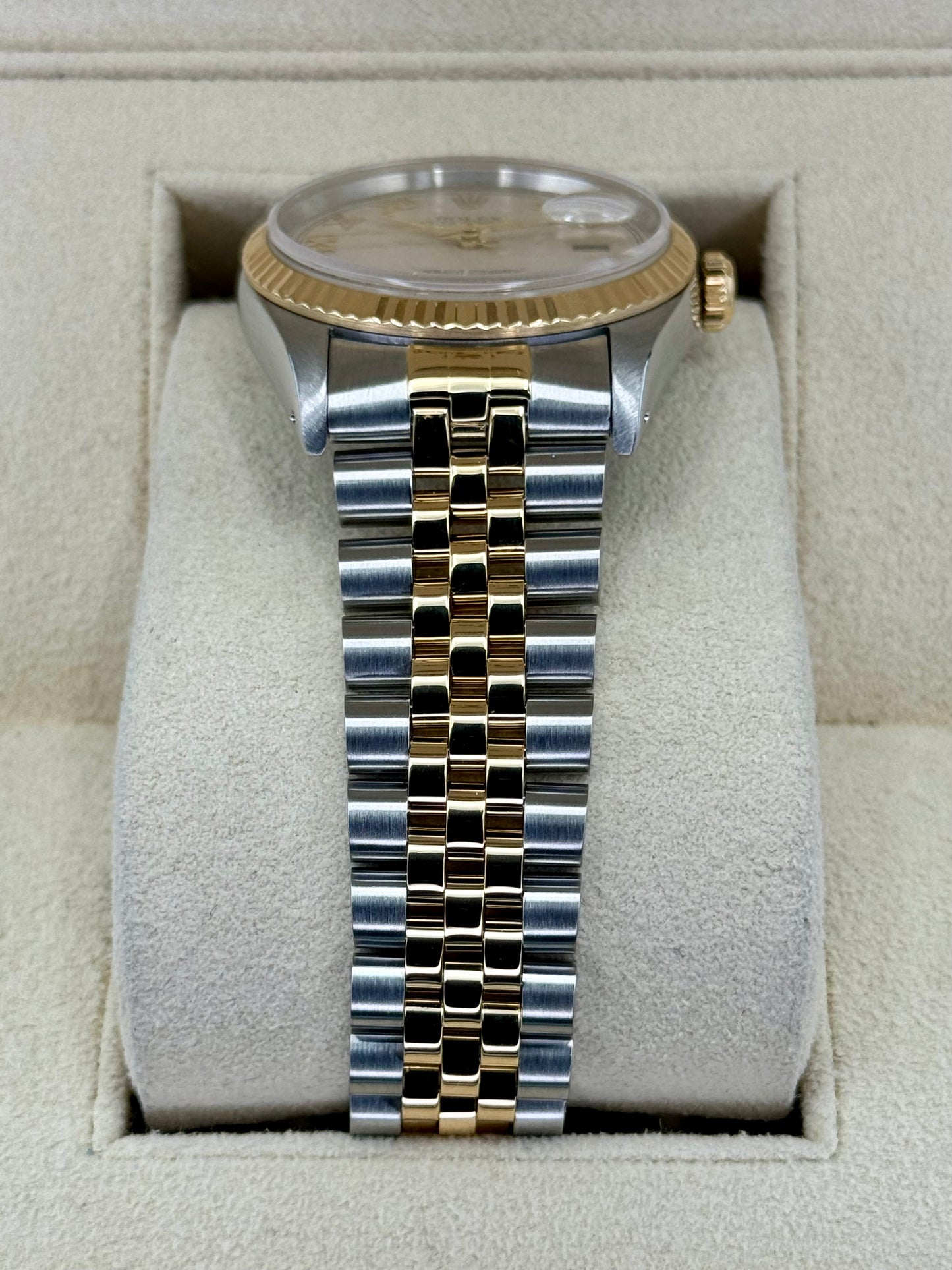 Rolex Datejust 36mm 16233 Two-Tone Jubilee Roman Numeral Pyramid Dial - MyWatchLLC