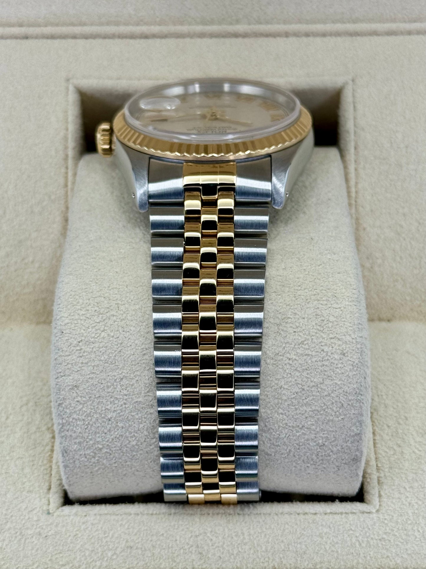 Rolex Datejust 36mm 16233 Two-Tone Jubilee Roman Numeral Pyramid Dial - MyWatchLLC