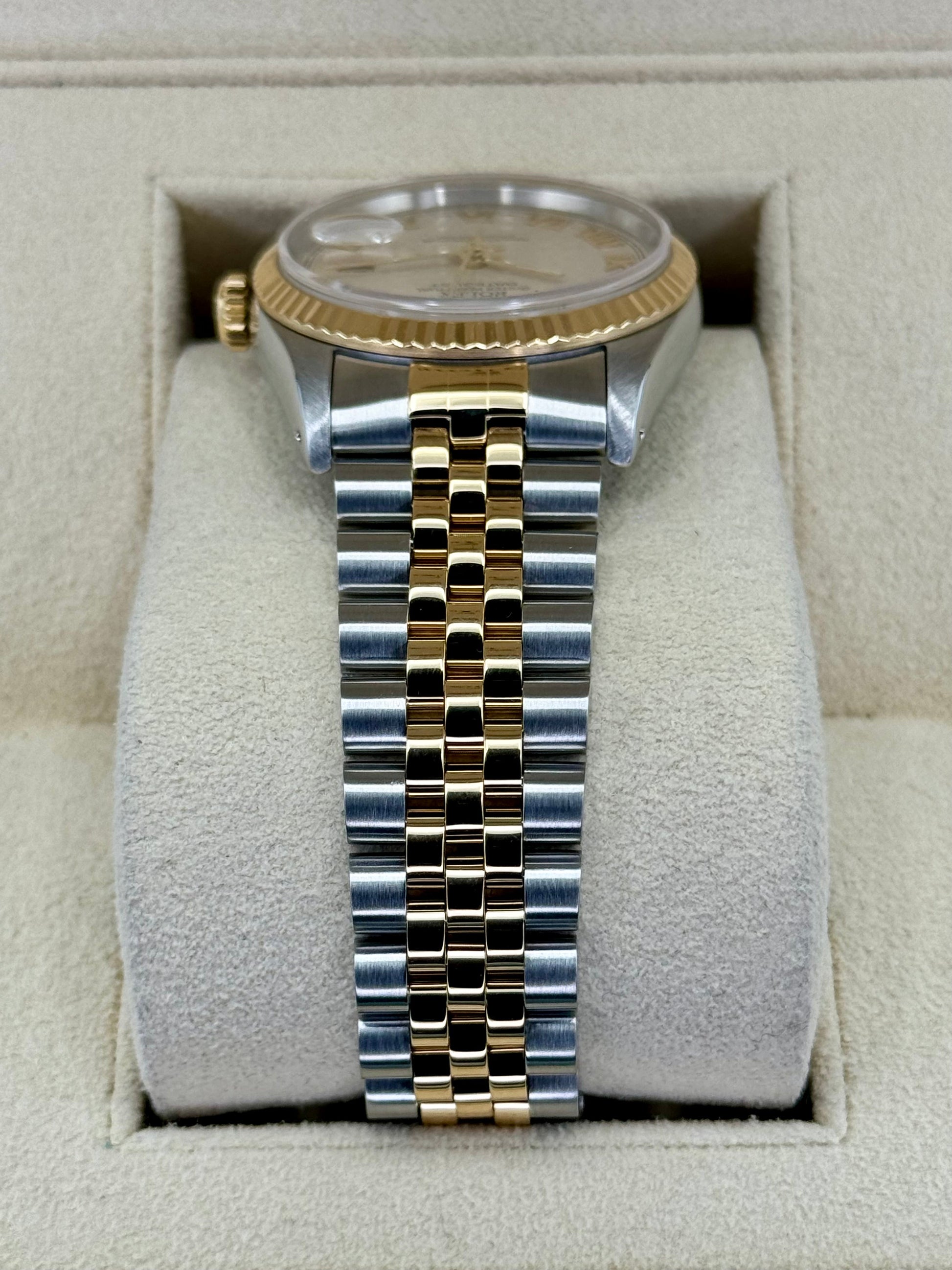 Rolex Datejust 36mm 16233 Two-Tone Jubilee Roman Numeral Pyramid Dial - MyWatchLLC