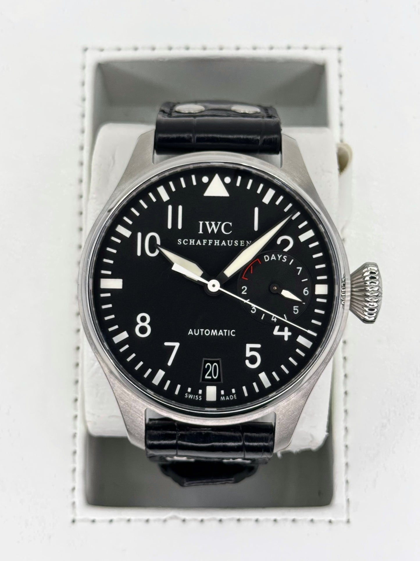 2010 IWC Big Pilot 46mm IW500401 Stainless Steel Black Dial - MyWatchLLC
