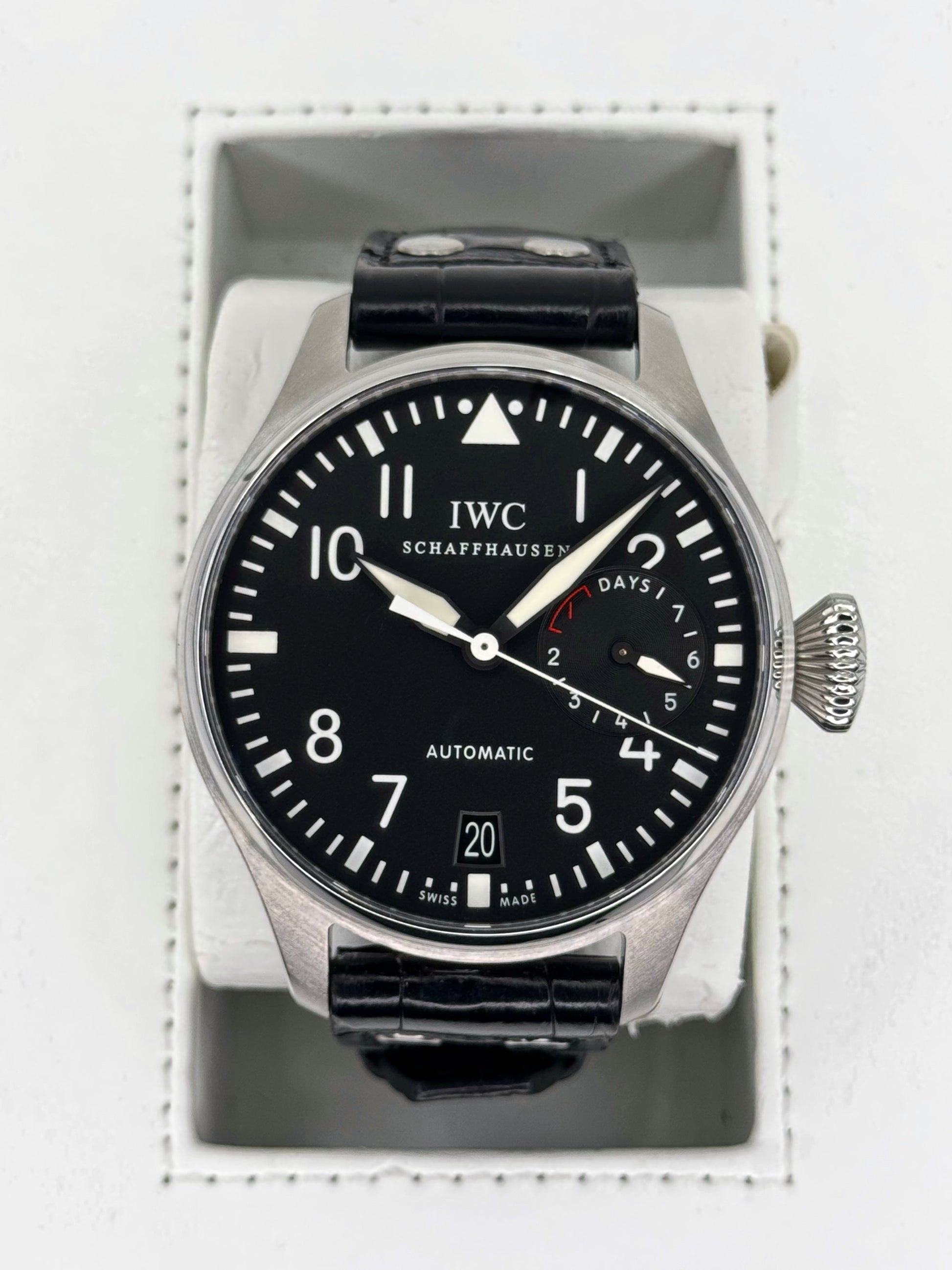 2010 IWC Big Pilot 46mm IW500401 Stainless Steel Black Dial - MyWatchLLC