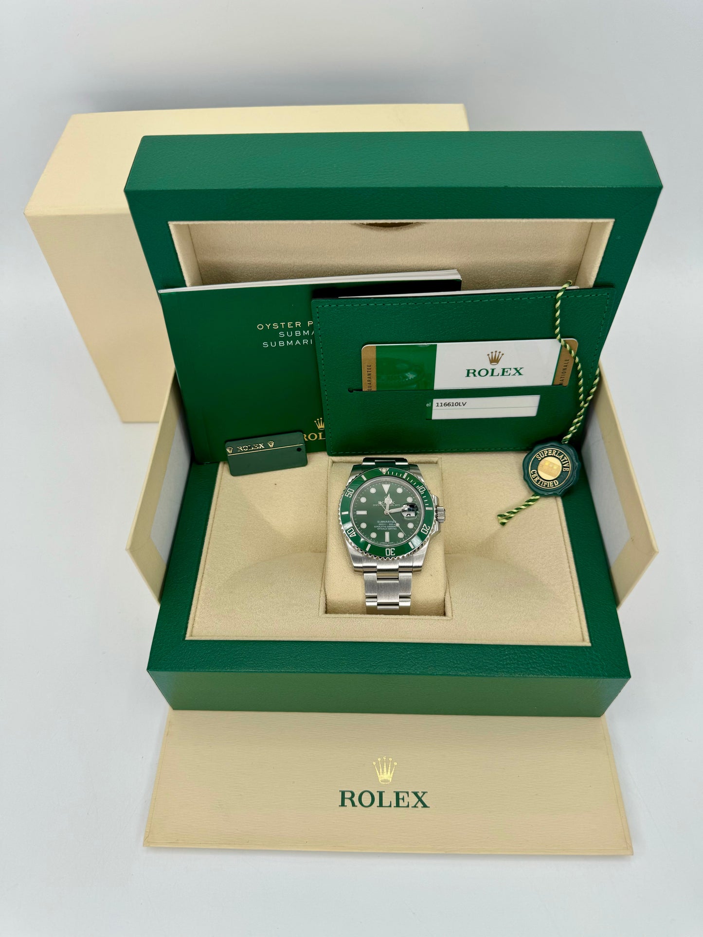 2015 Rolex Submariner Date "Hulk" 40mm 116610LV Green Dial - MyWatchLLC