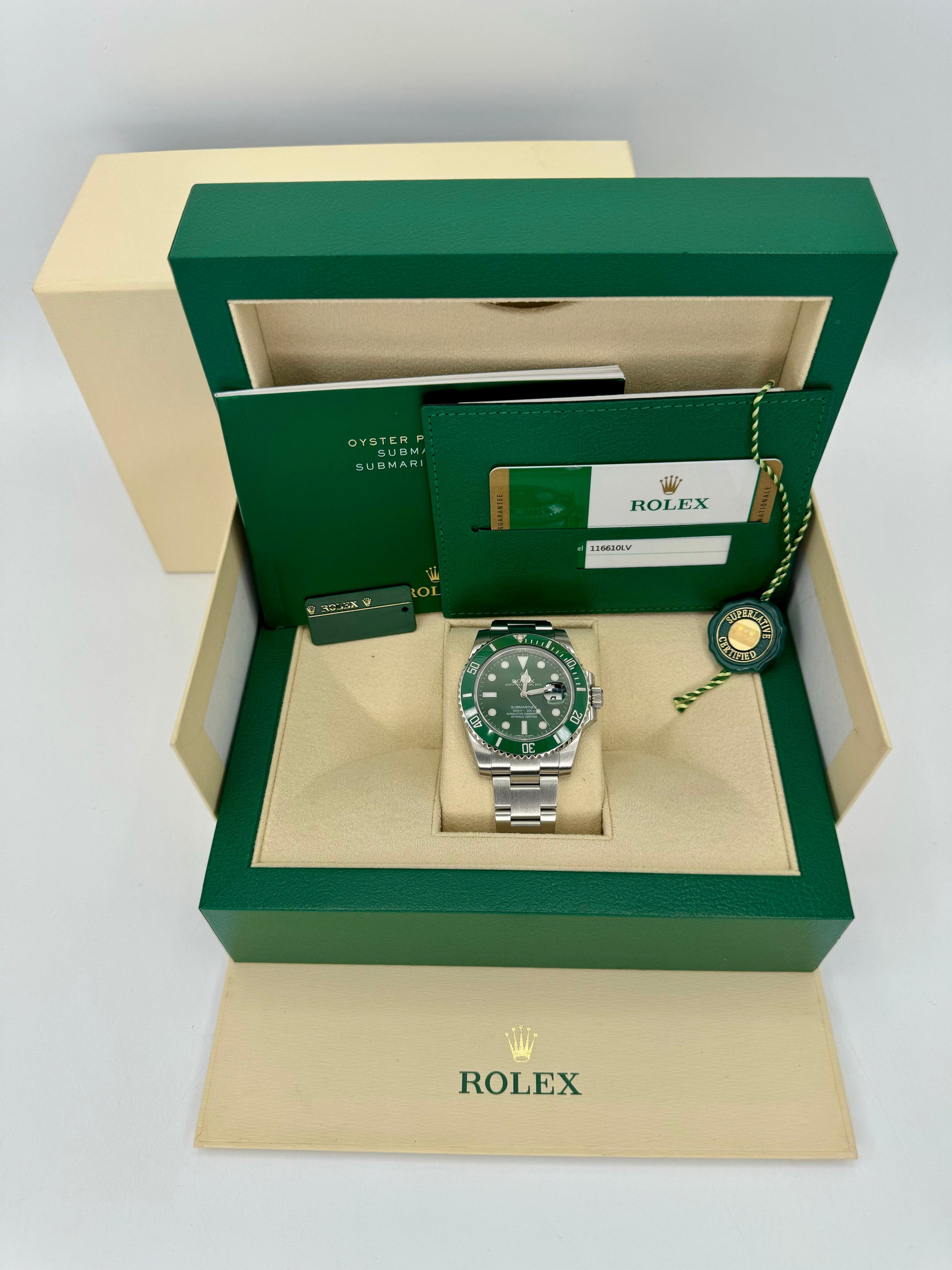 2015 Rolex Submariner Date "Hulk" 40mm 116610LV Green Dial - MyWatchLLC