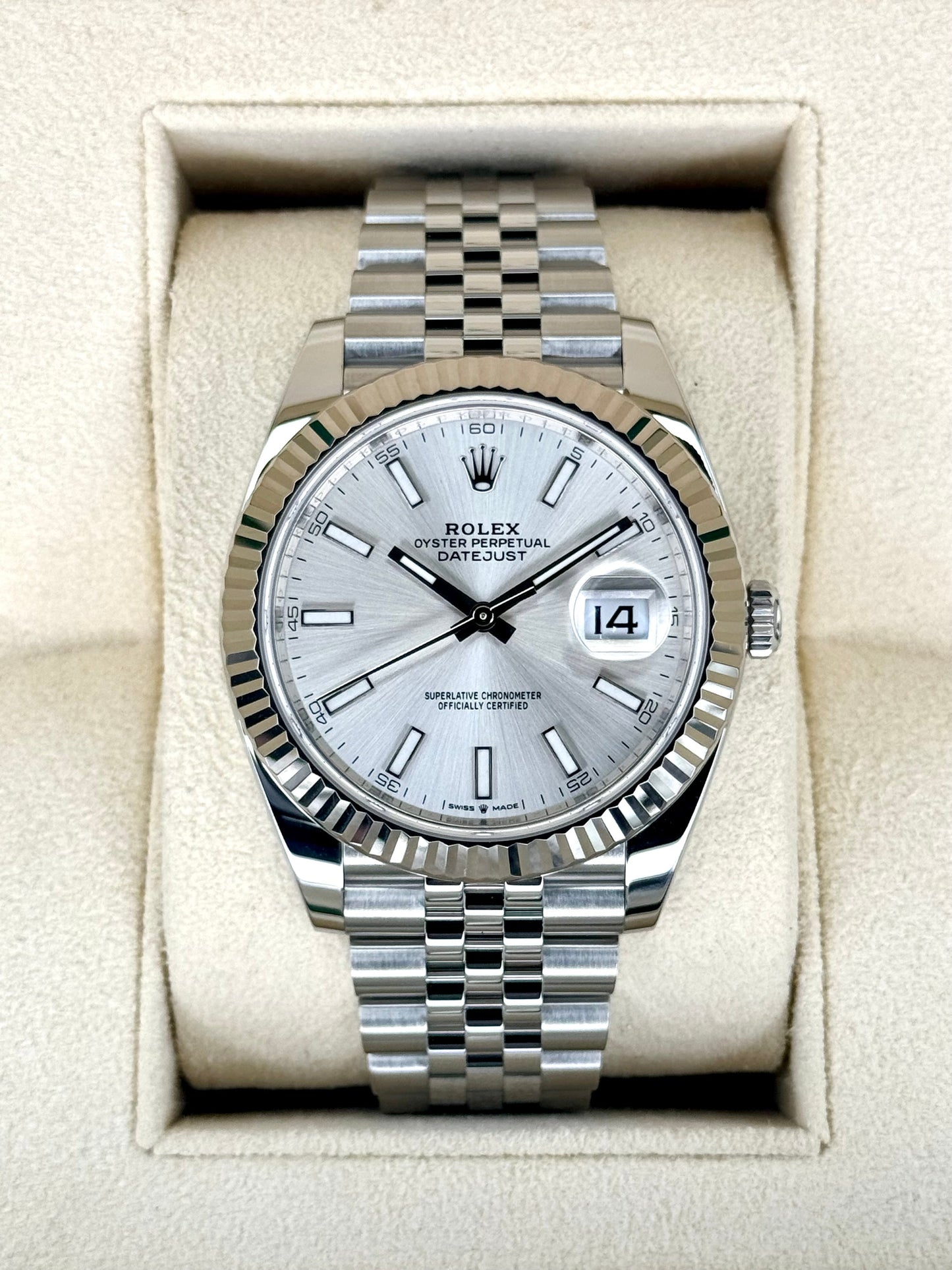 2022 Rolex Datejust 41mm 126334 Stainless Steel Jubilee Silver Dial - MyWatchLLC