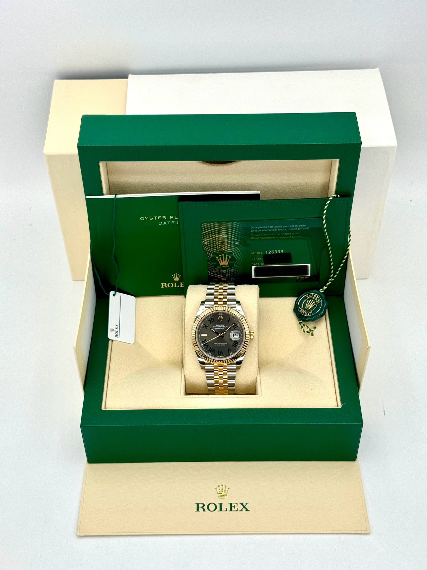 NEW 2024 Rolex Datejust 41mm 126333 Two-Tone Jubilee Wimbledon Dial - MyWatchLLC