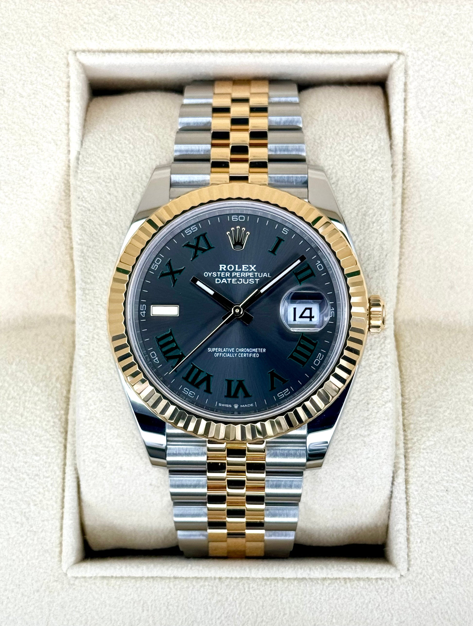 NEW 2024 Rolex Datejust 41mm 126333 Two-Tone Jubilee Wimbledon Dial - MyWatchLLC
