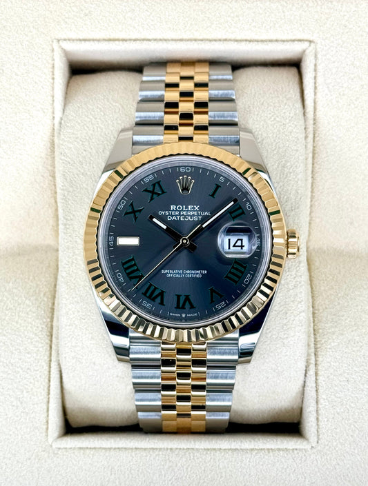 NEW 2024 Rolex Datejust 41mm 126333 Two-Tone Jubilee Wimbledon Dial - MyWatchLLC
