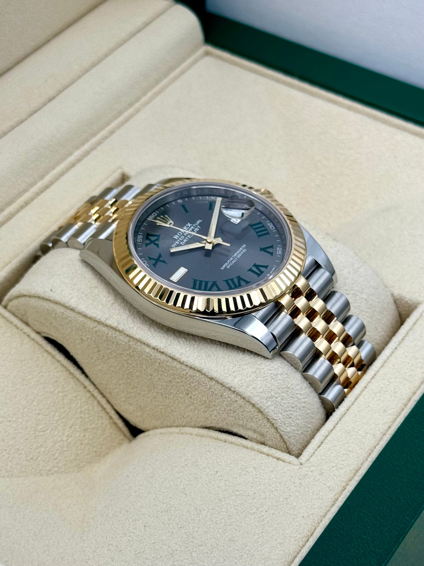 NEW 2024 Rolex Datejust 41mm 126333 Two-Tone Jubilee Wimbledon Dial - MyWatchLLC