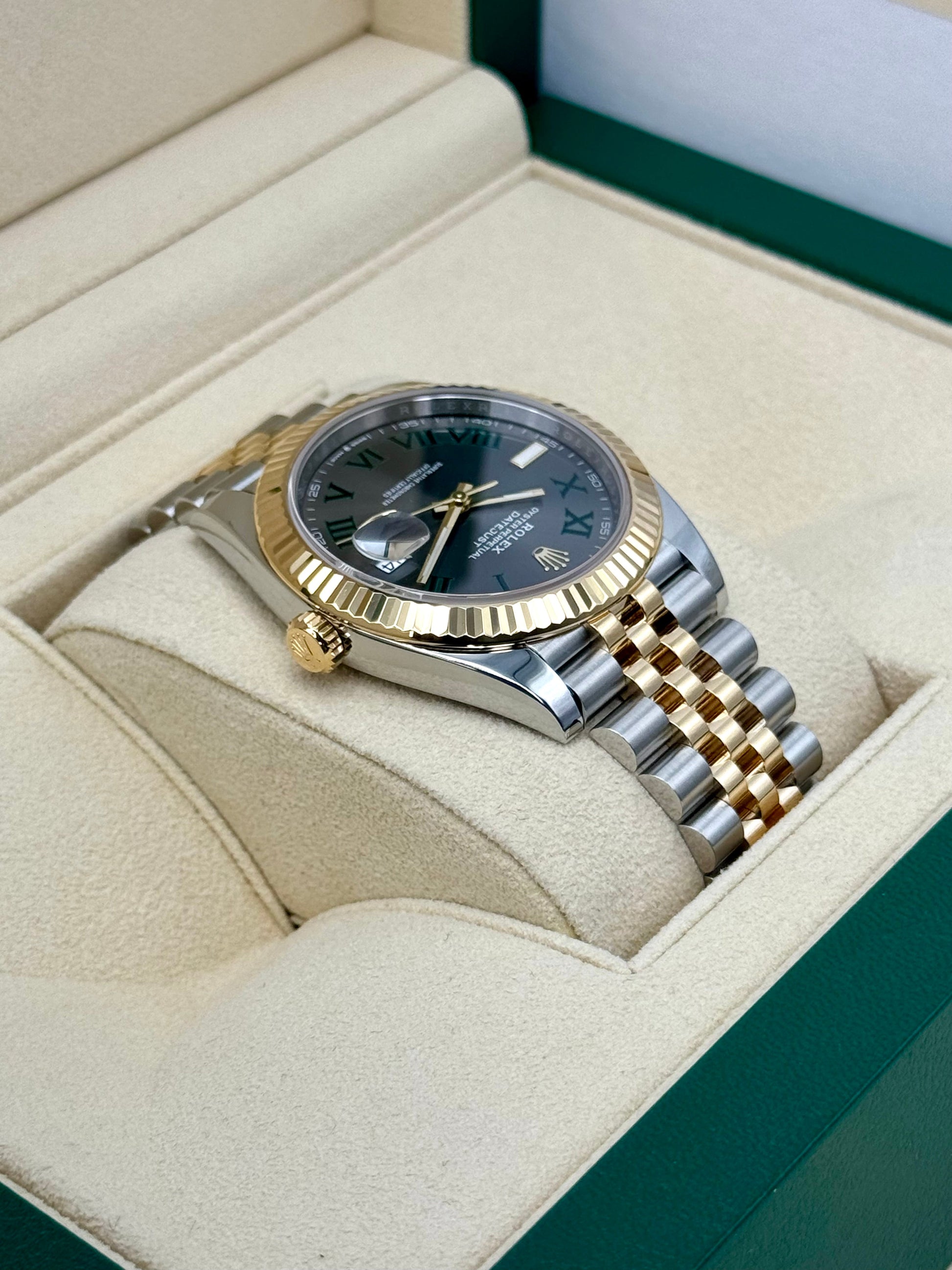 NEW 2024 Rolex Datejust 41mm 126333 Two-Tone Jubilee Wimbledon Dial - MyWatchLLC