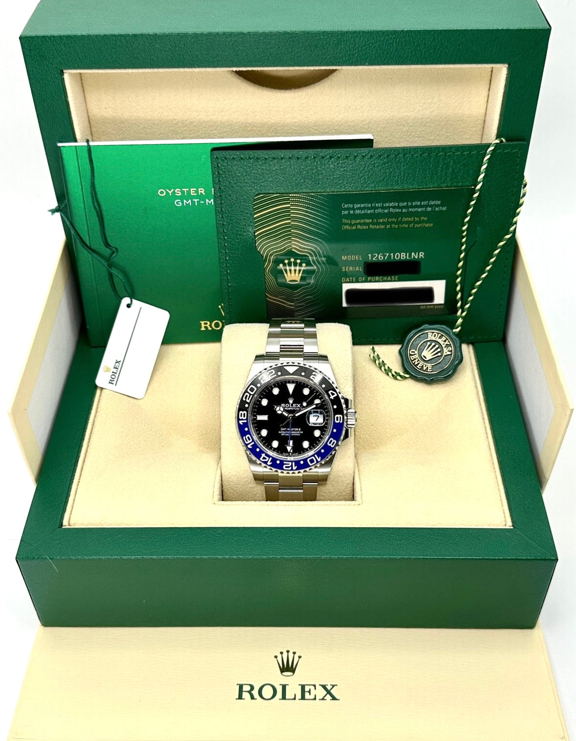 NEW 2024 Rolex GMT-Master II "Batman" 40mm 126710BLNR Oyster Black Dial - MyWatchLLC