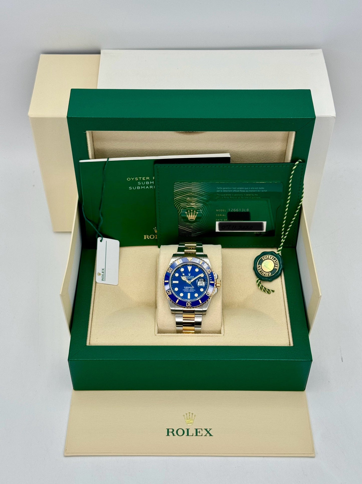 2020 Rolex Submariner "Bluesy" 41mm 126613LB Two-Tone Blue Dial - MyWatchLLC