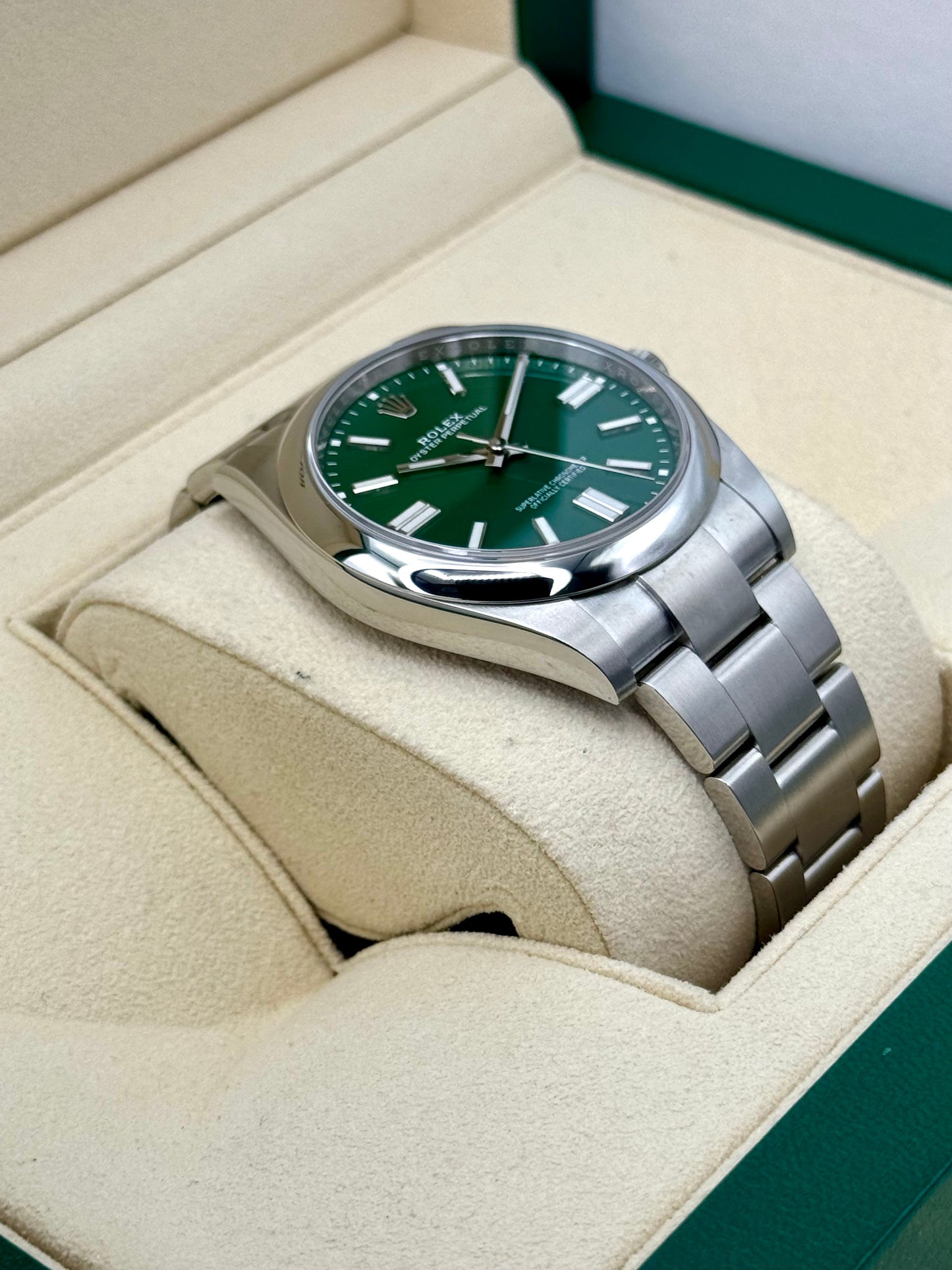 NEW 2023 Rolex Oyster Perpetual 41mm 124300 Green Dial - MyWatchLLC