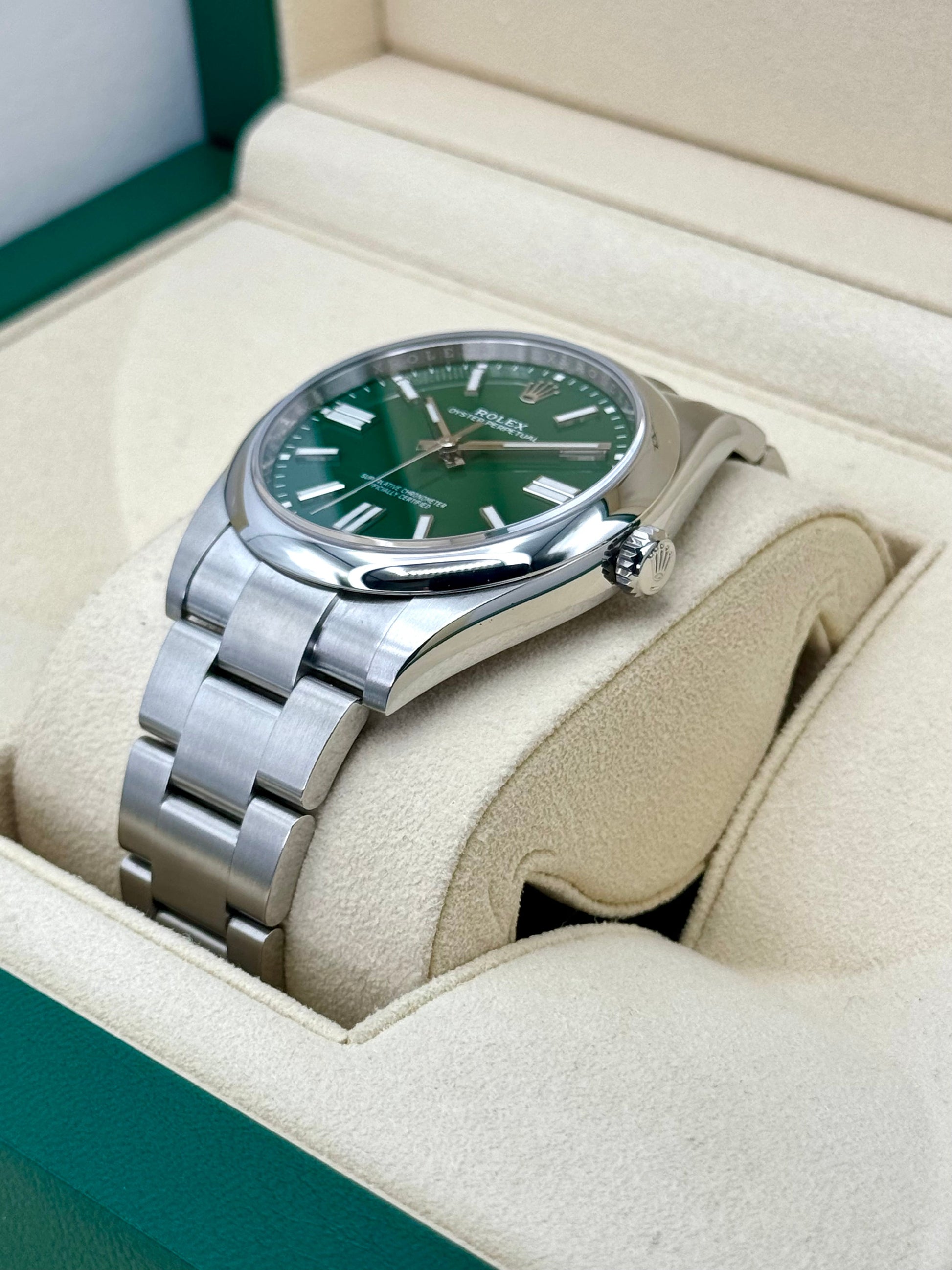 NEW 2023 Rolex Oyster Perpetual 41mm 124300 Green Dial - MyWatchLLC