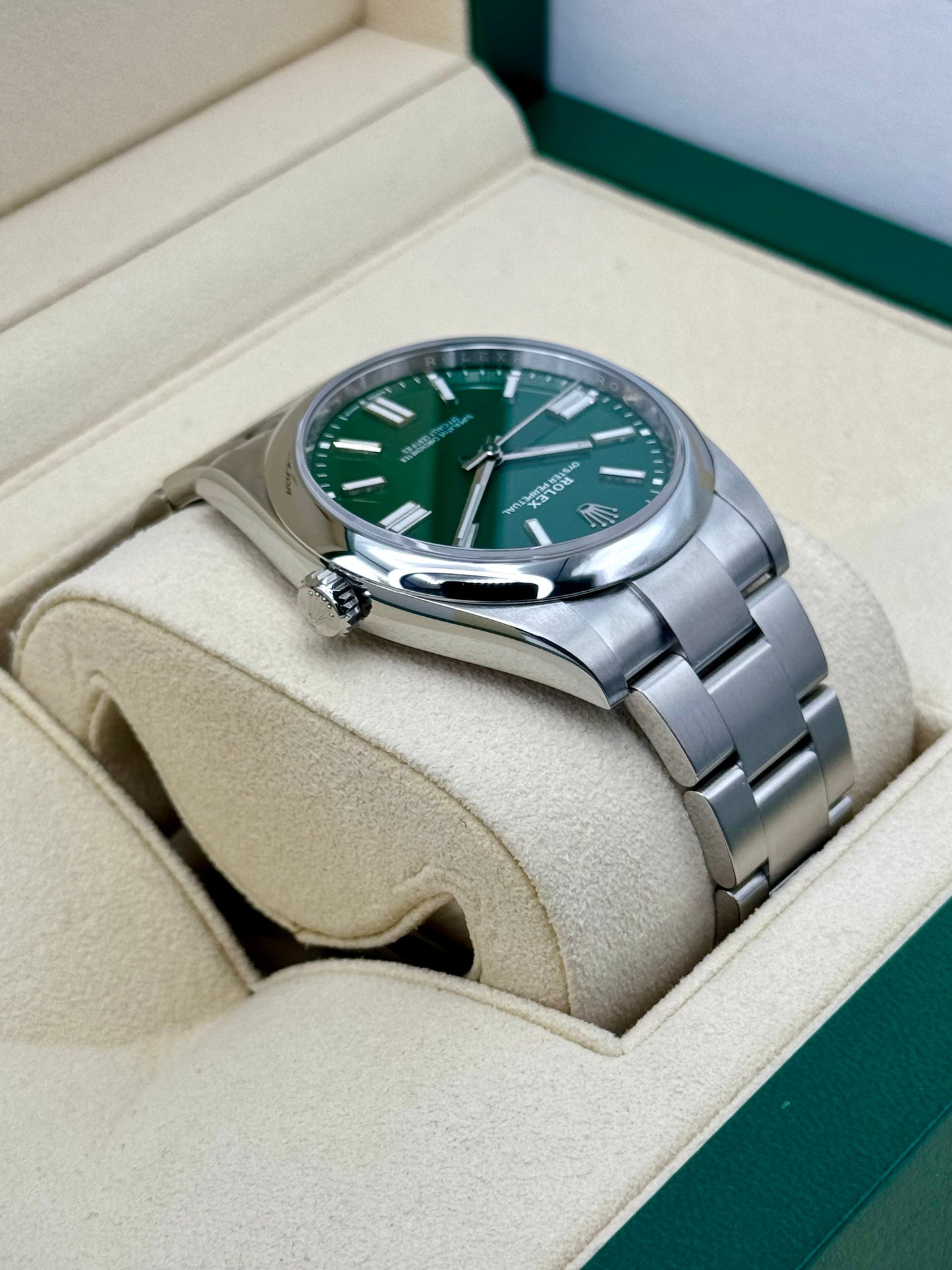 NEW 2023 Rolex Oyster Perpetual 41mm 124300 Green Dial - MyWatchLLC