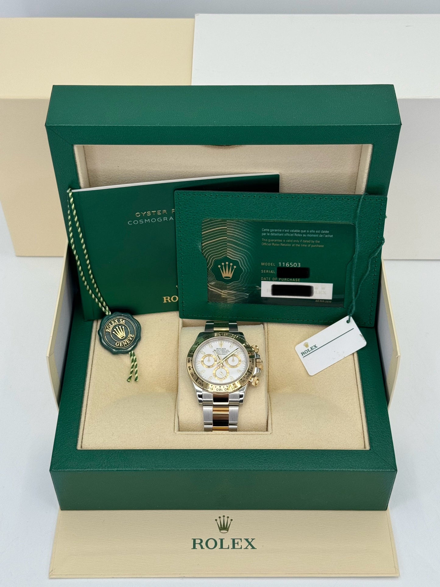 2023 Rolex Daytona 40mm 116503 Tow-Tone White Dial - MyWatchLLC