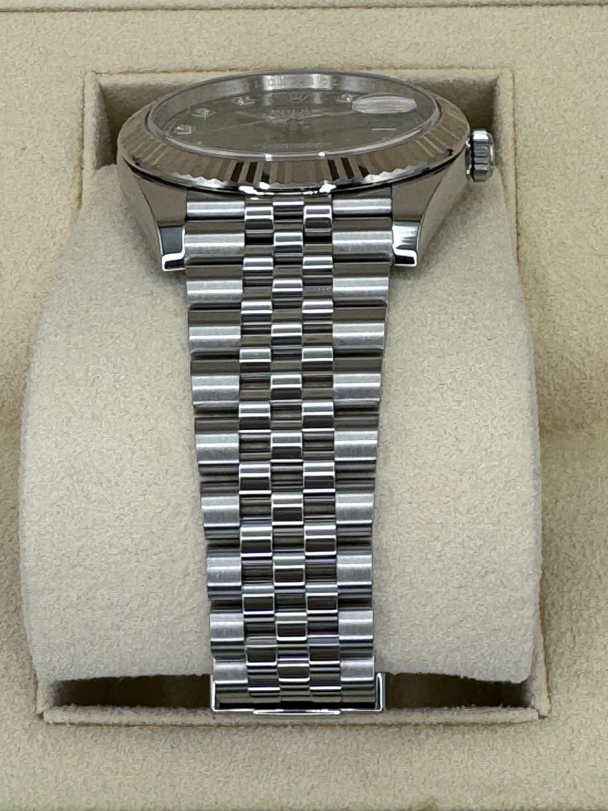 2023 Rolex Datejust 41mm 126334 Steel Jubilee Grey 10 Diamond Dial - MyWatchLLC